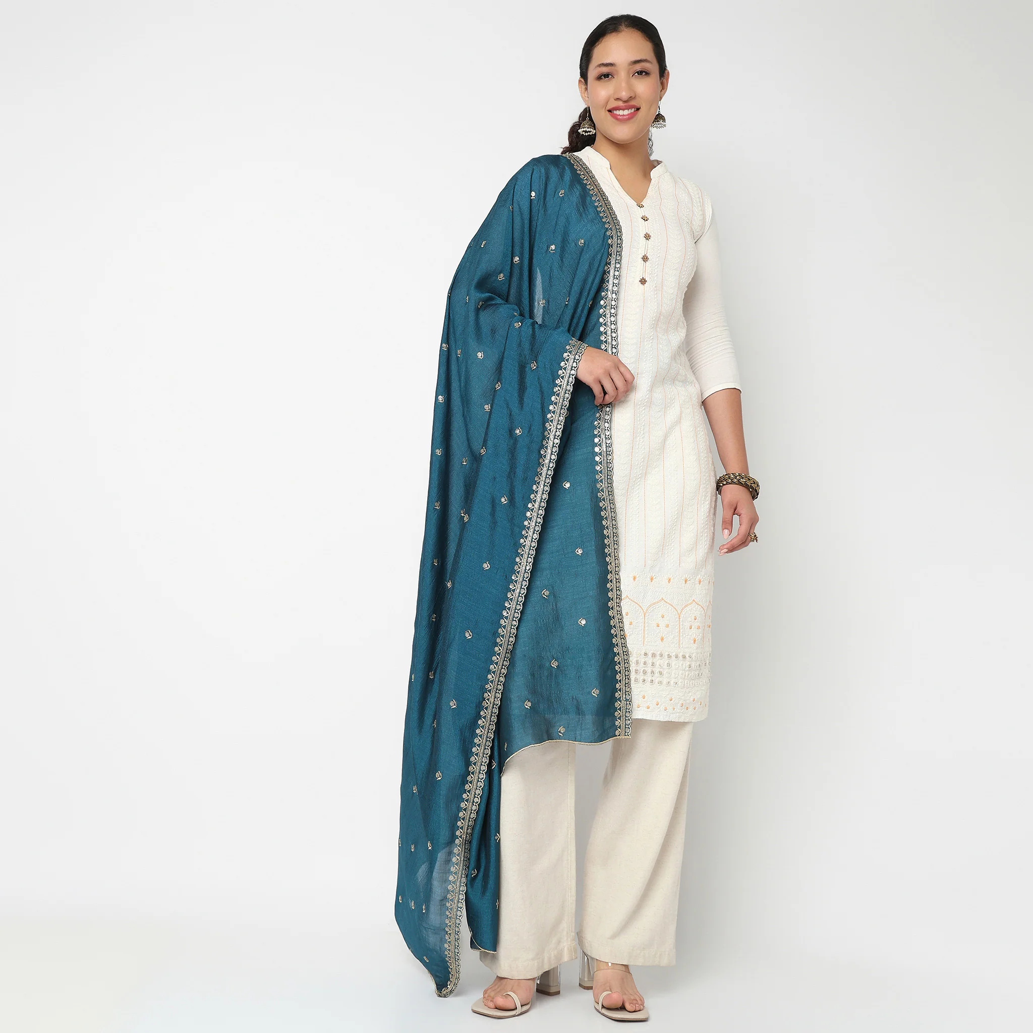 Solid Fashion Dupatta - Image 4