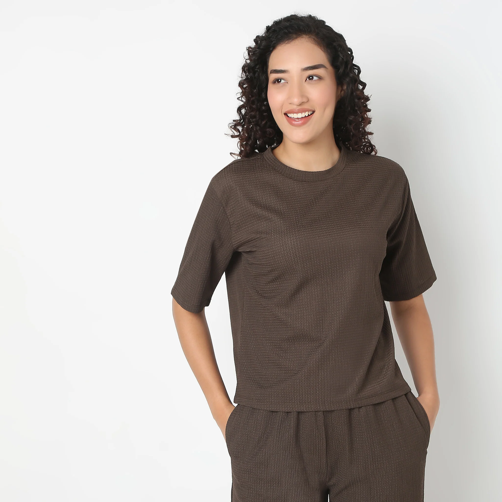 Solid Fashion Loungewear Top - Image 2