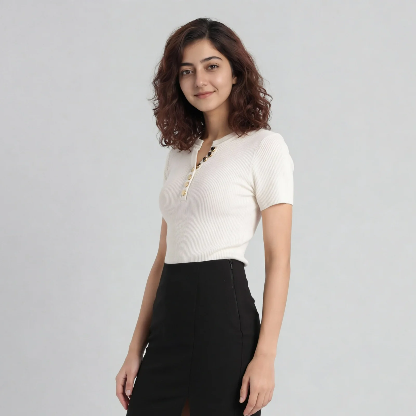 Solid Flat Knit Top - Image 10