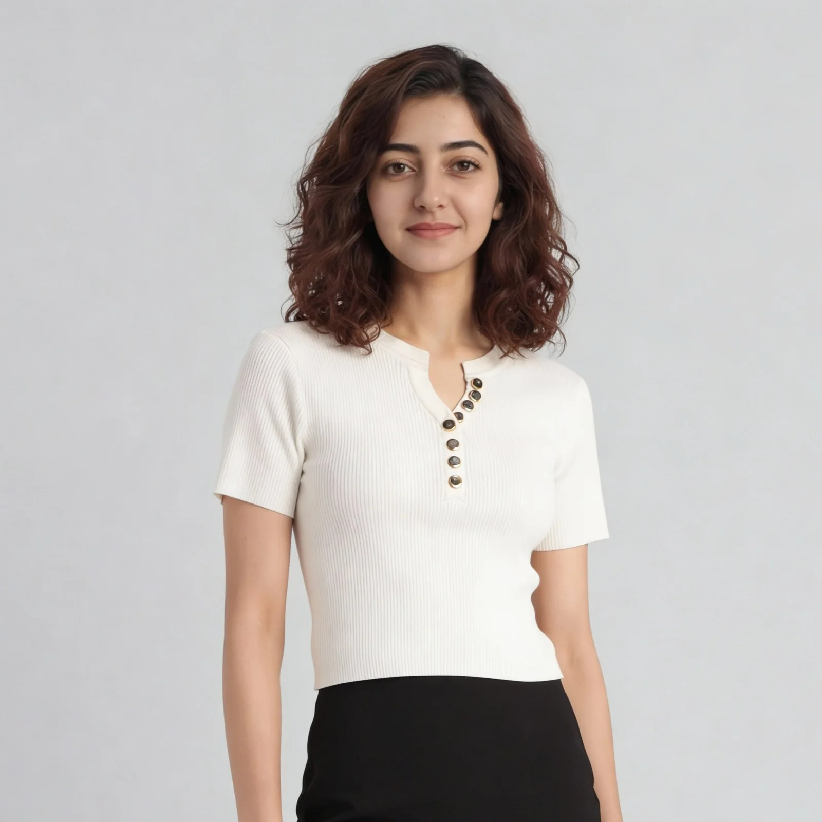 Solid Flat Knit Top - Image 7