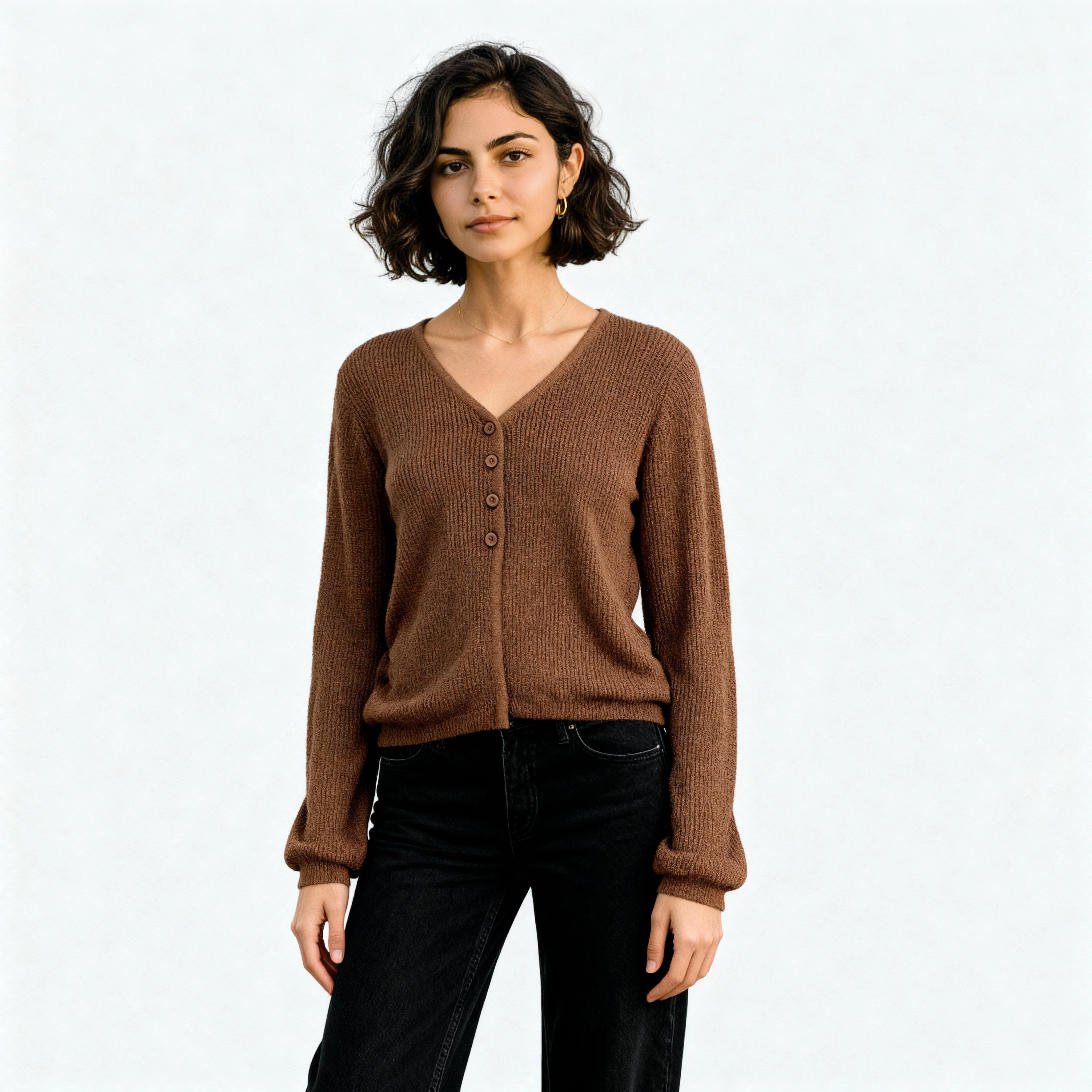 Solid Flat Knit Top - Image 2