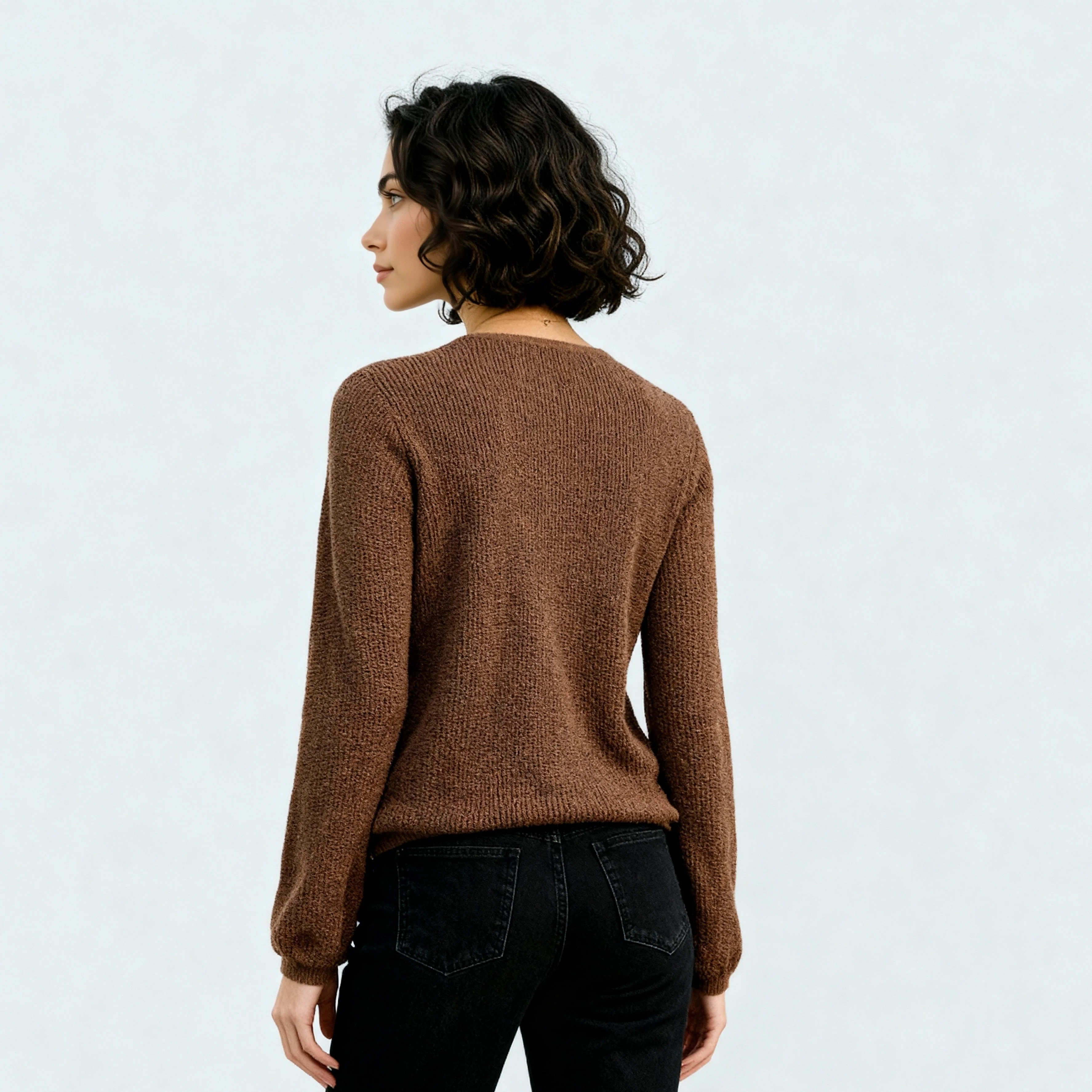 Solid Flat Knit Top - Image 3