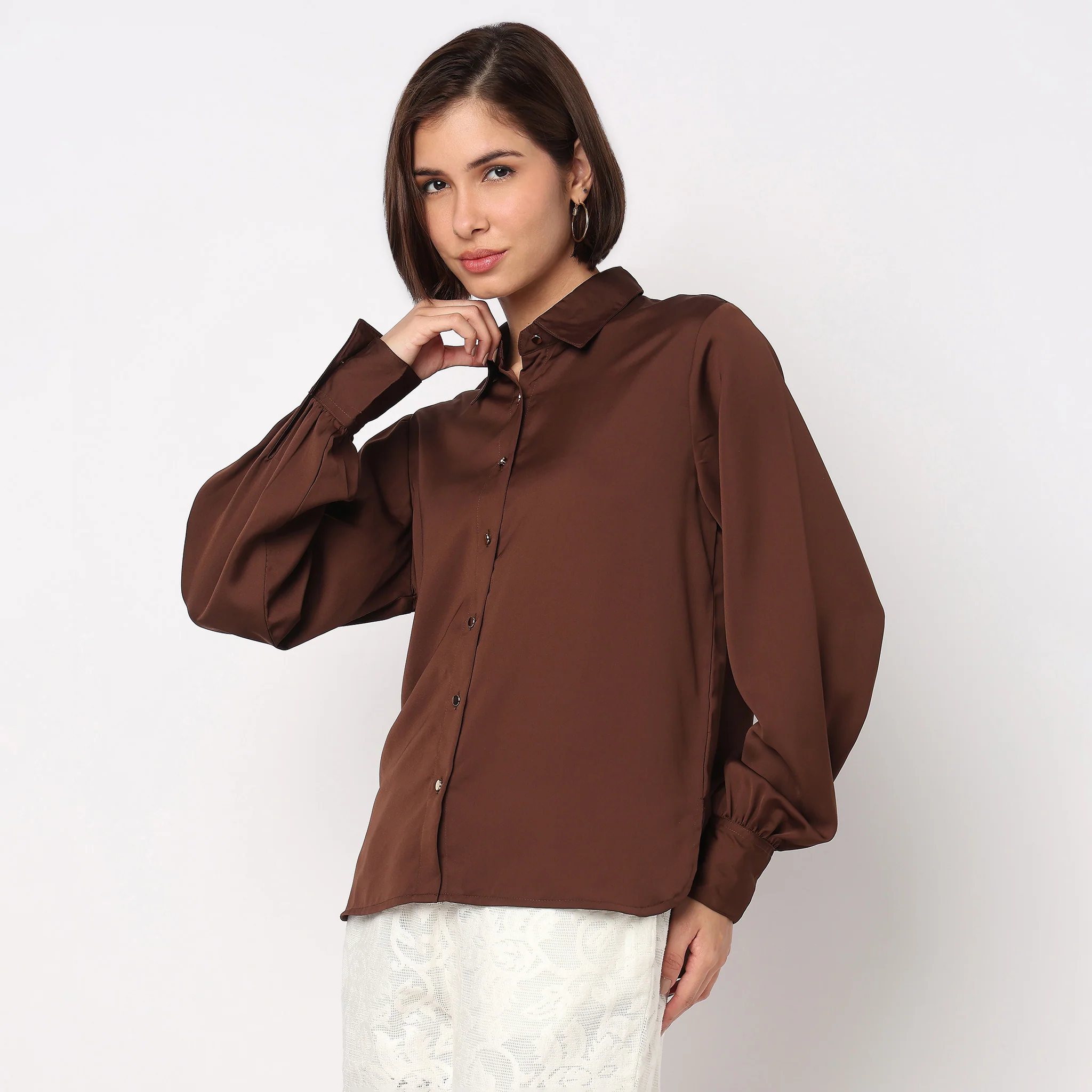 Solid Full Sleeve Shirt - Image 7