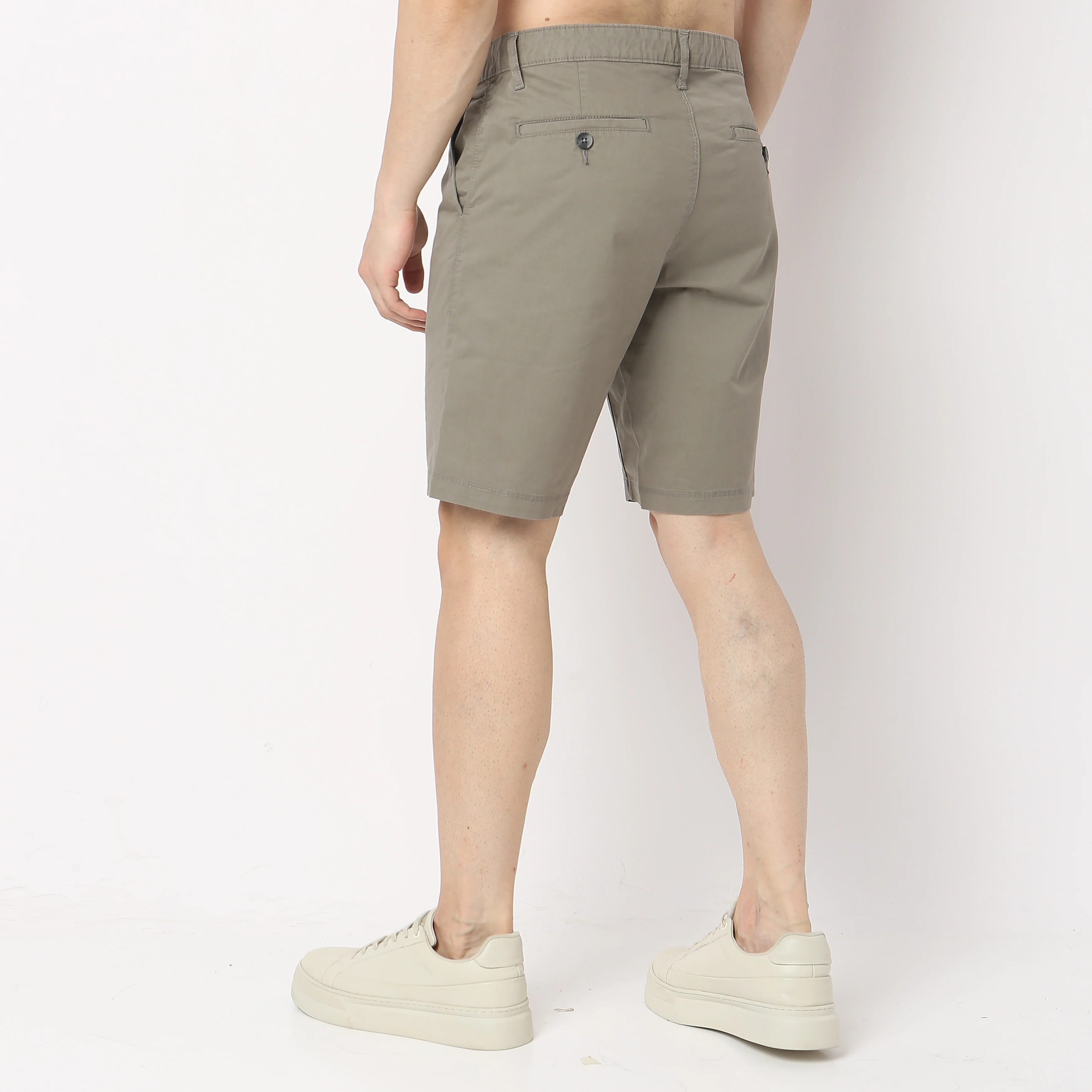 Varsity Activeᵉˣ Shorts - Cotton Chino With E-fast® Stretch - Knee Length With Active Waist - Image 3
