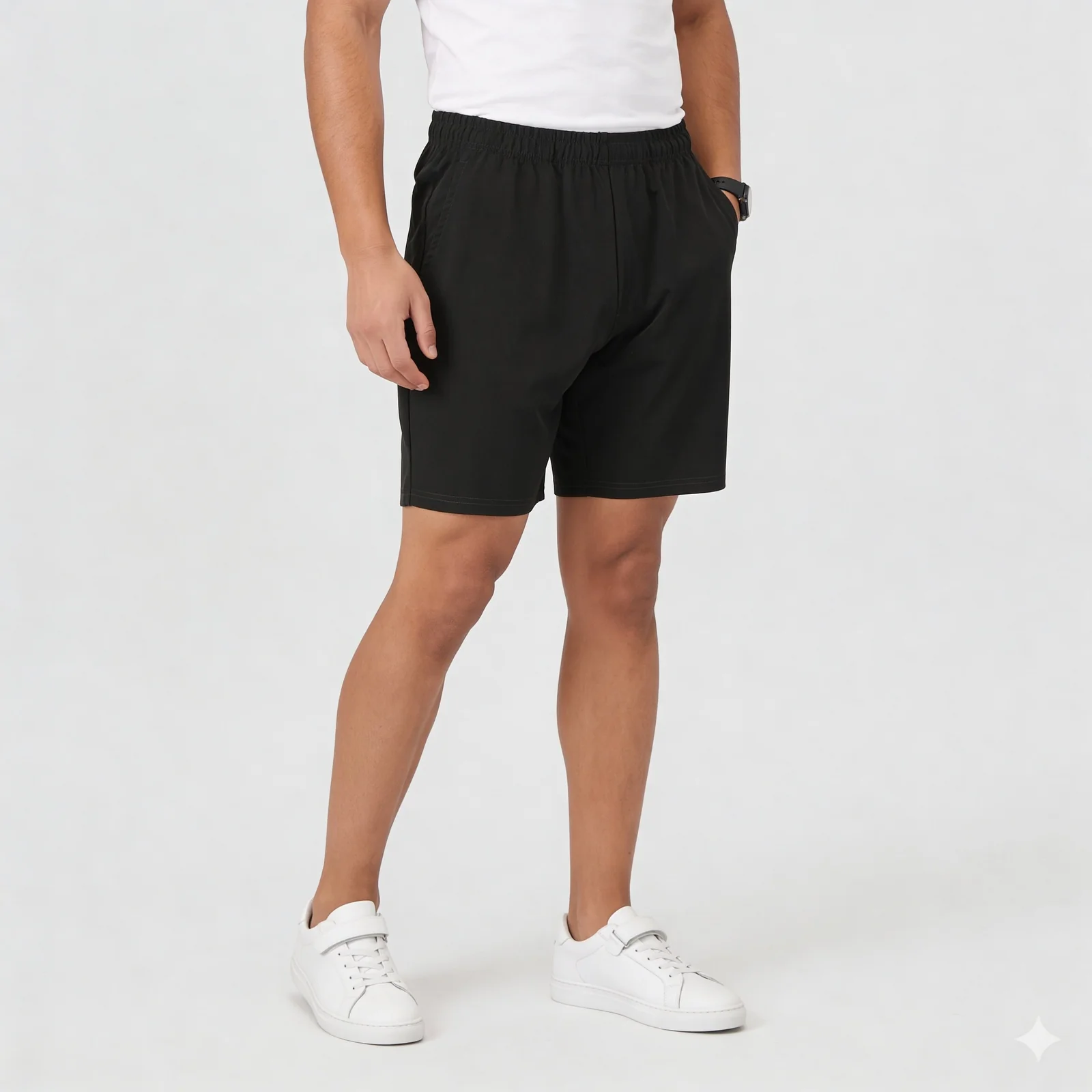 Solid Mid Rise Flex shorts - Image 9
