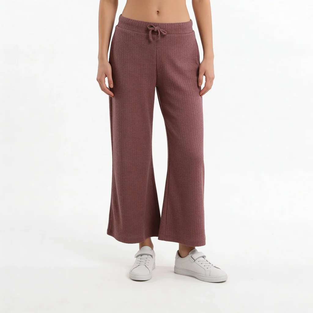Solid Mid Rise Lounge Palazzos - Image 7