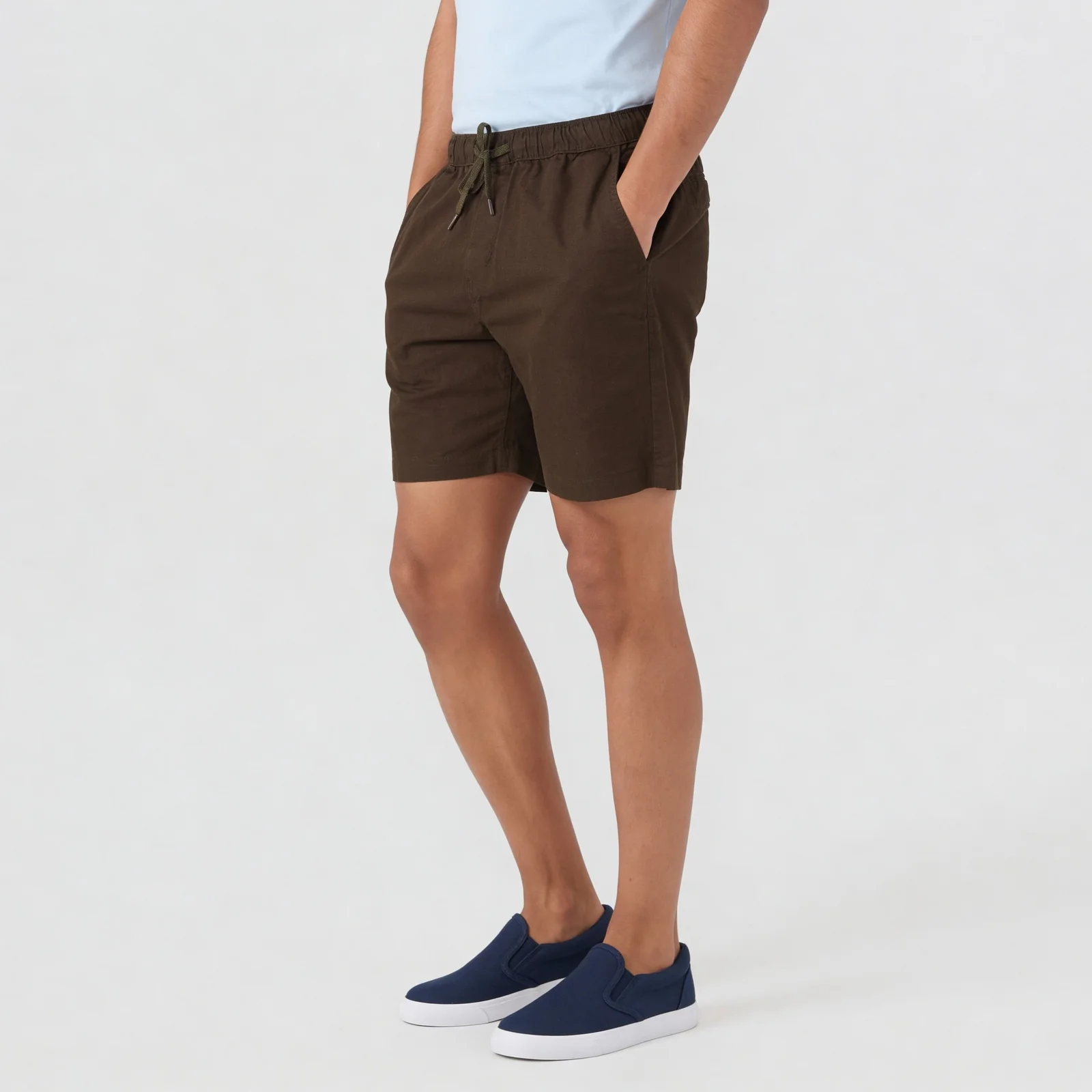 Solid Mid Rise Smart Shorts - Image 10