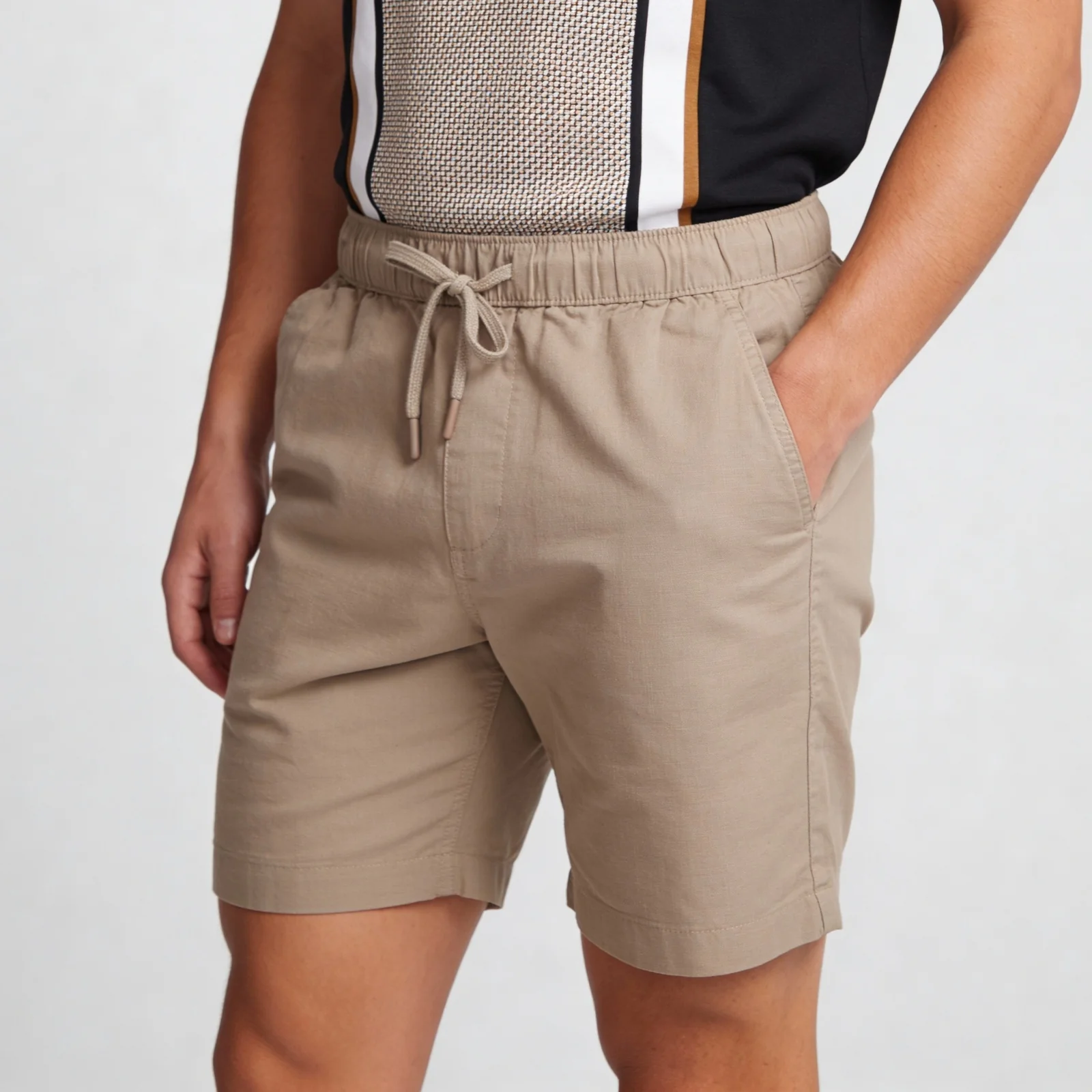 Solid Mid Rise Smart Shorts - Image 14