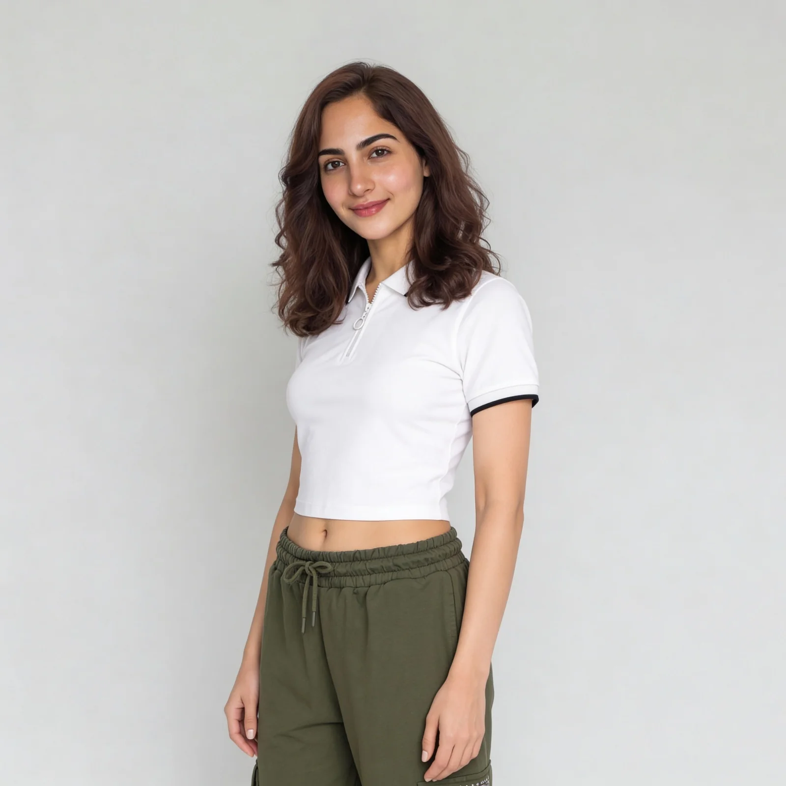 Solid Slim Fit Crop T-Shirt - Image 10