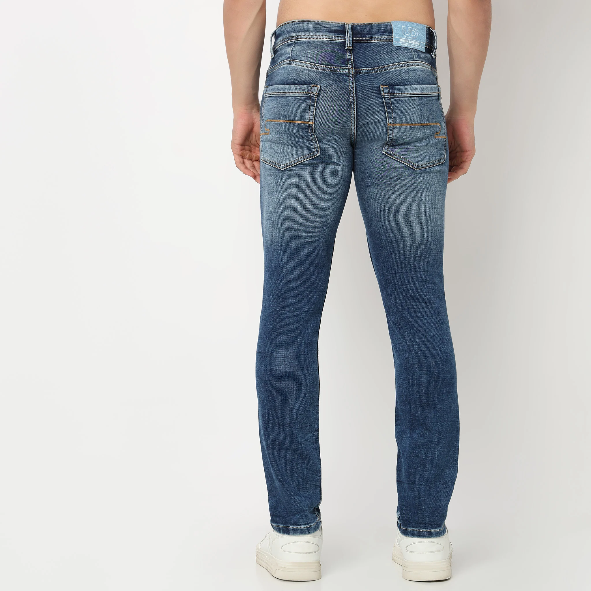 Solid Straight Fit Jeans - Image 3