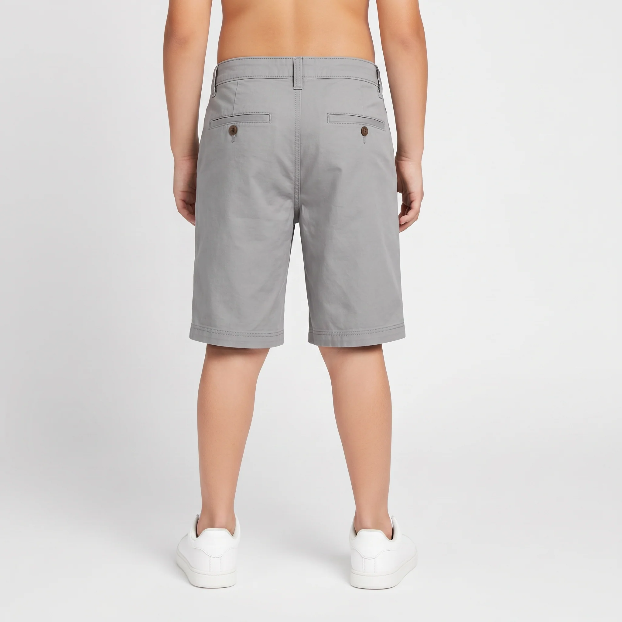 Solid Woven Varsity Shorts - Image 11