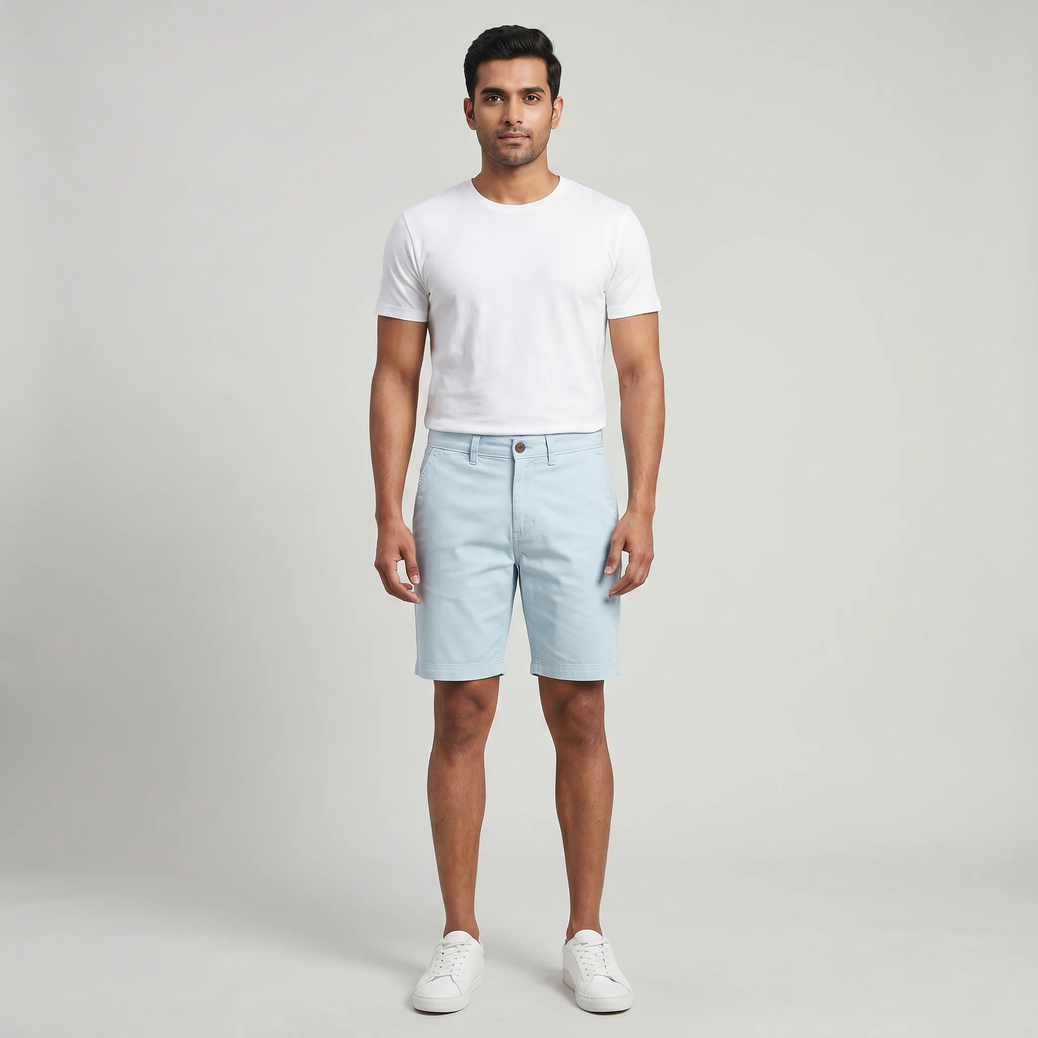 Solid Woven Varsity Shorts - Image 13