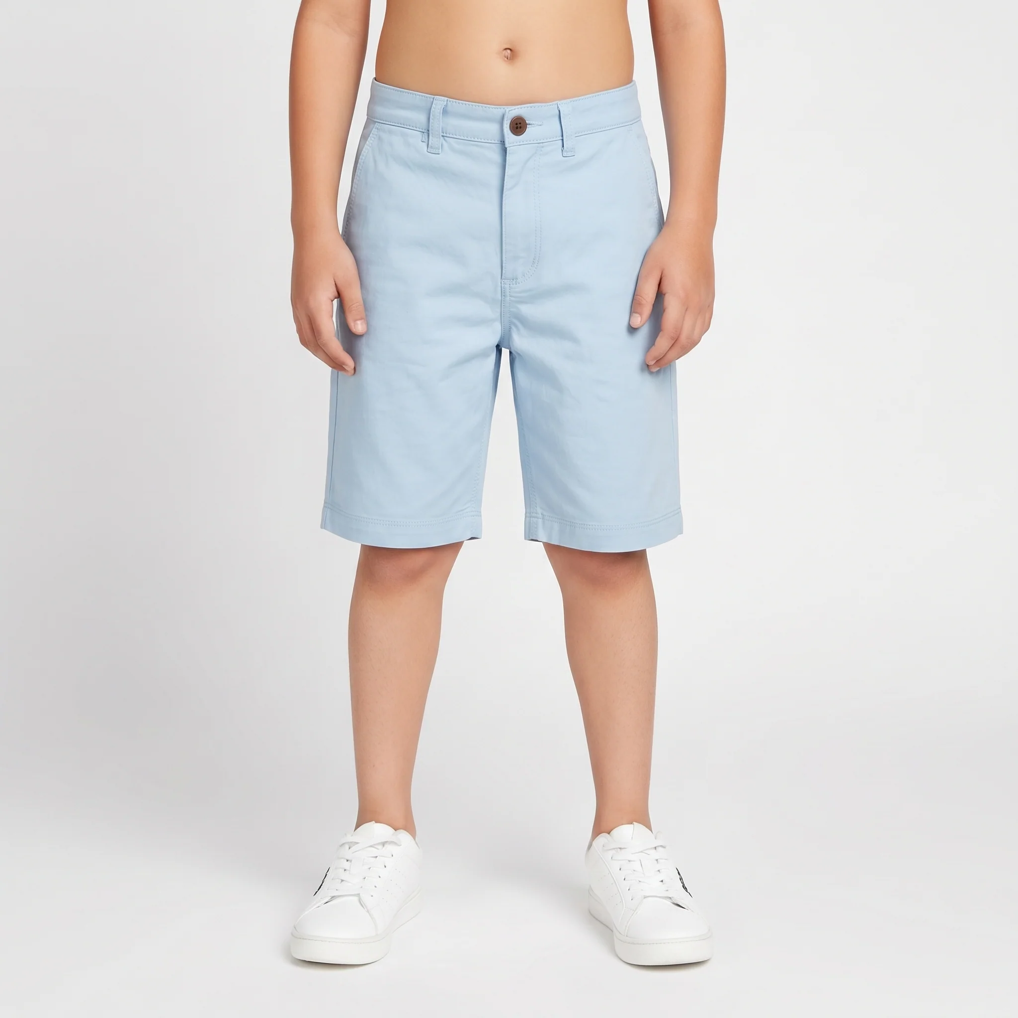 Solid Woven Varsity Shorts - Image 14