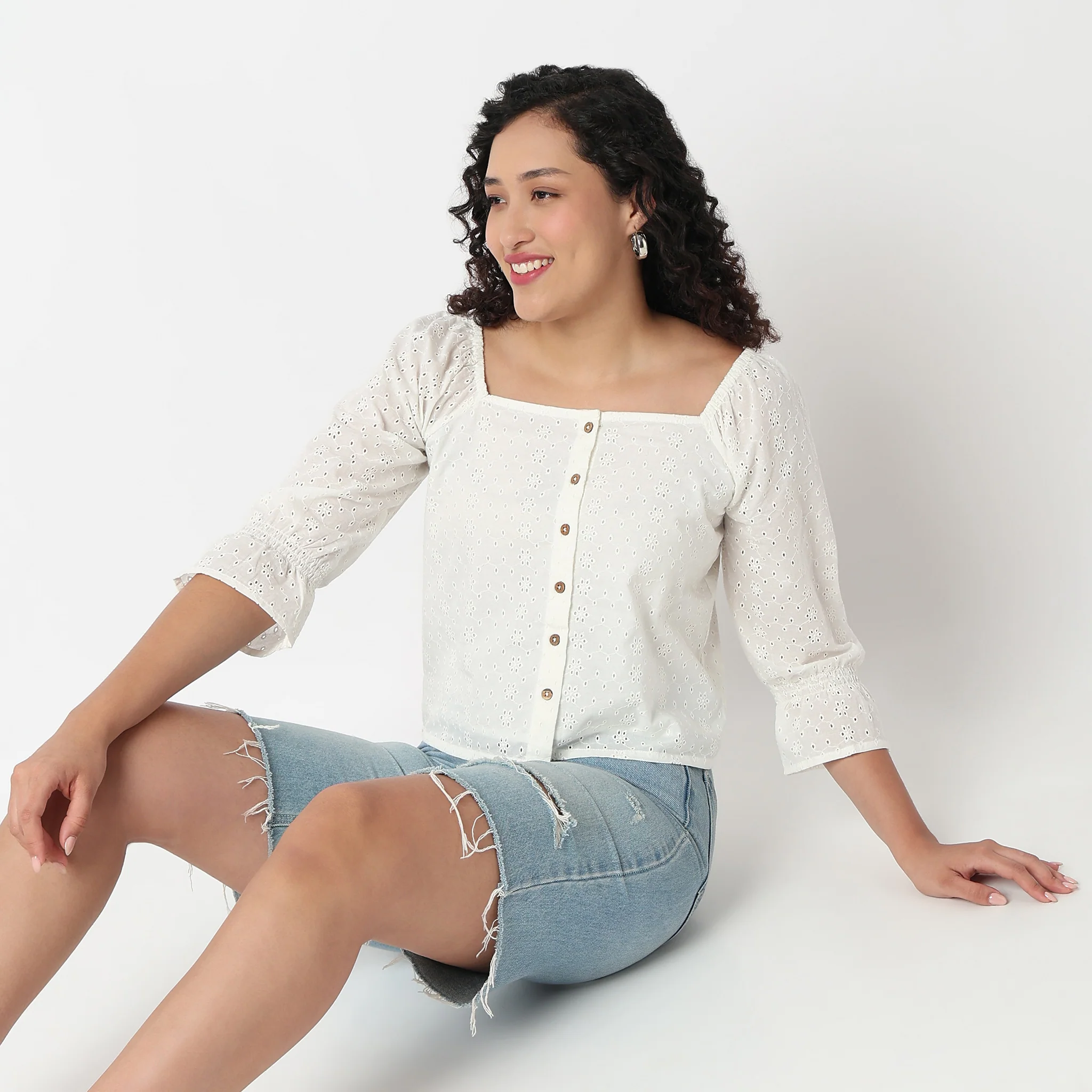 Square Neck Full Sleeve Top - Image 2