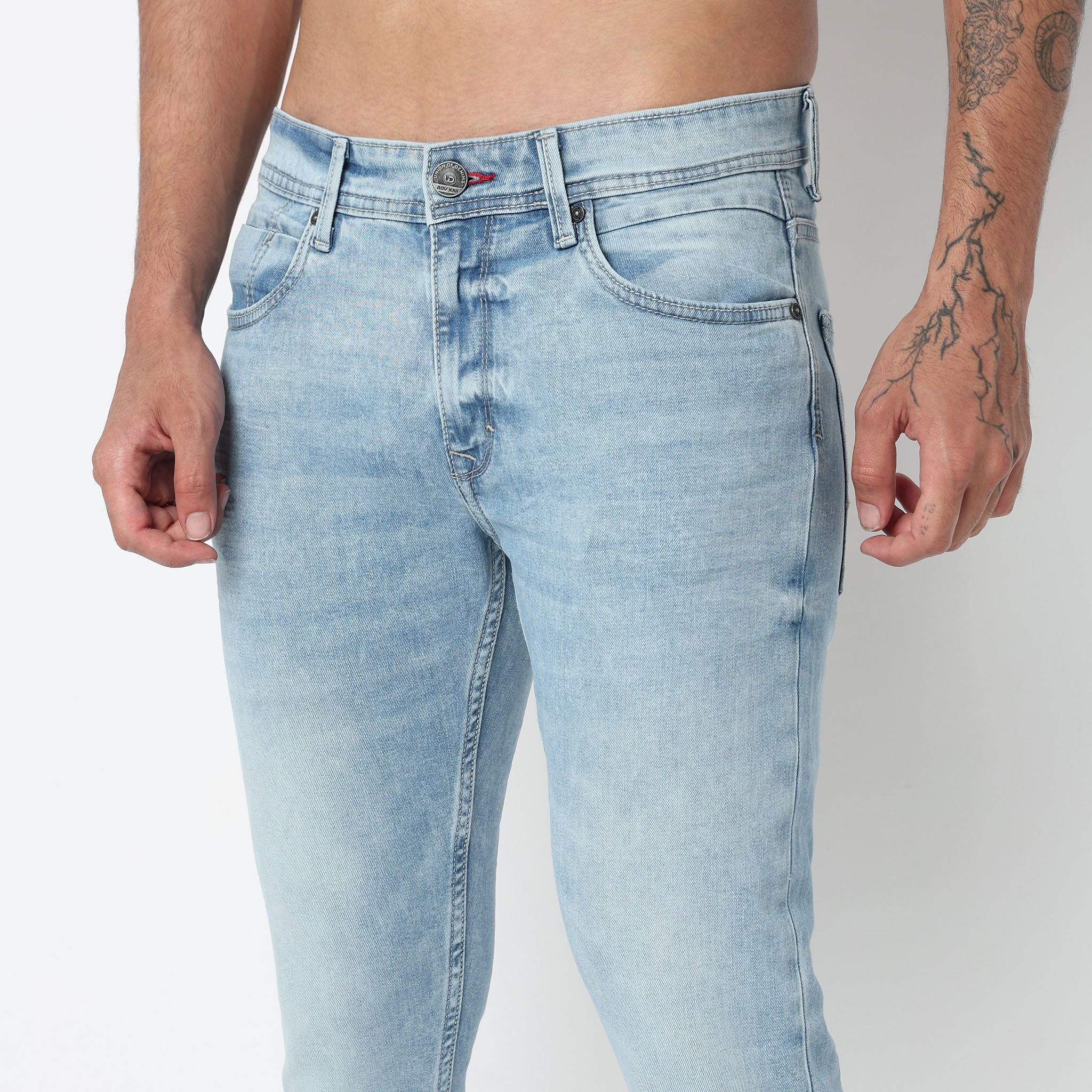 Stone Wash Comfort Skinny Jeans - Image 4
