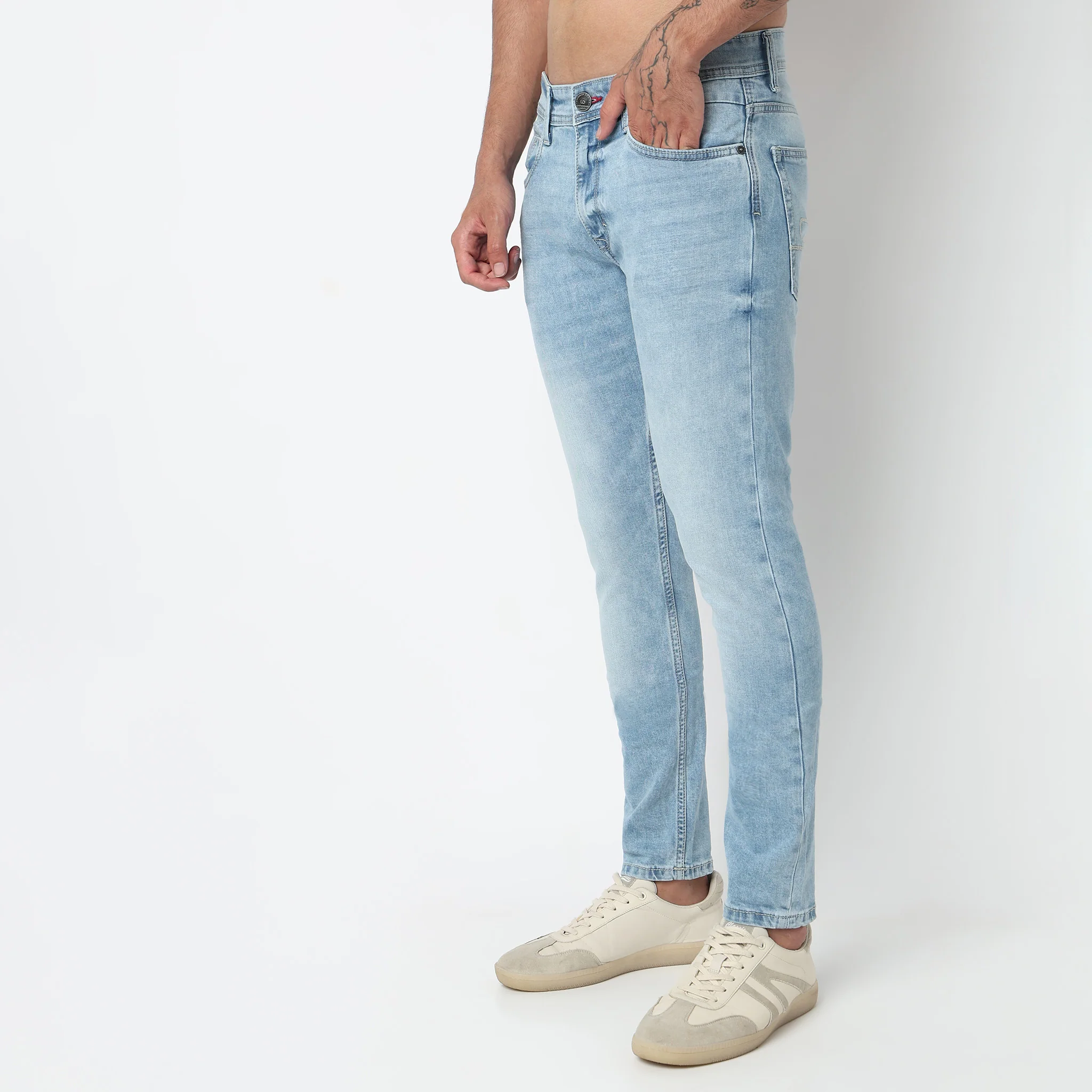 Stone Wash Comfort Skinny Jeans - Image 5