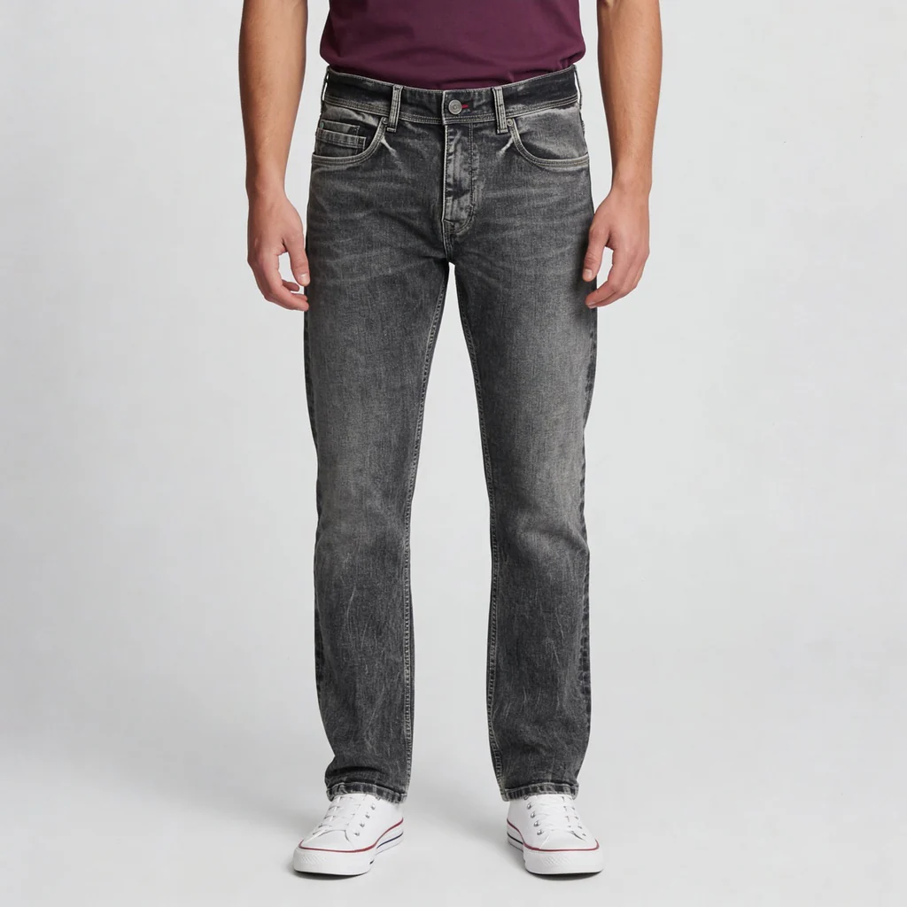 Stone Wash Flare Fit Jeans - Image 2