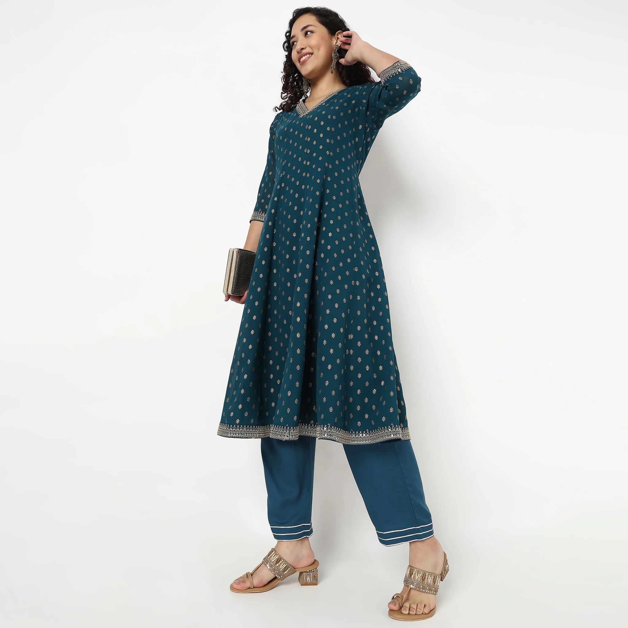 Straight Ankle Length Ethnic Pant