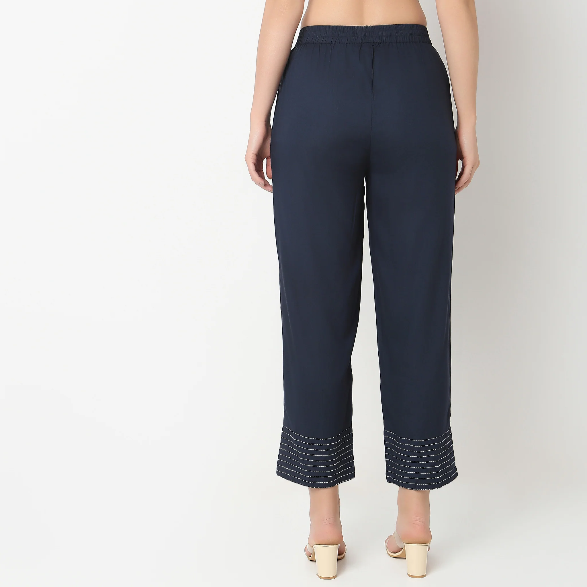 Straight Fit Ankle Length Pants - Image 3