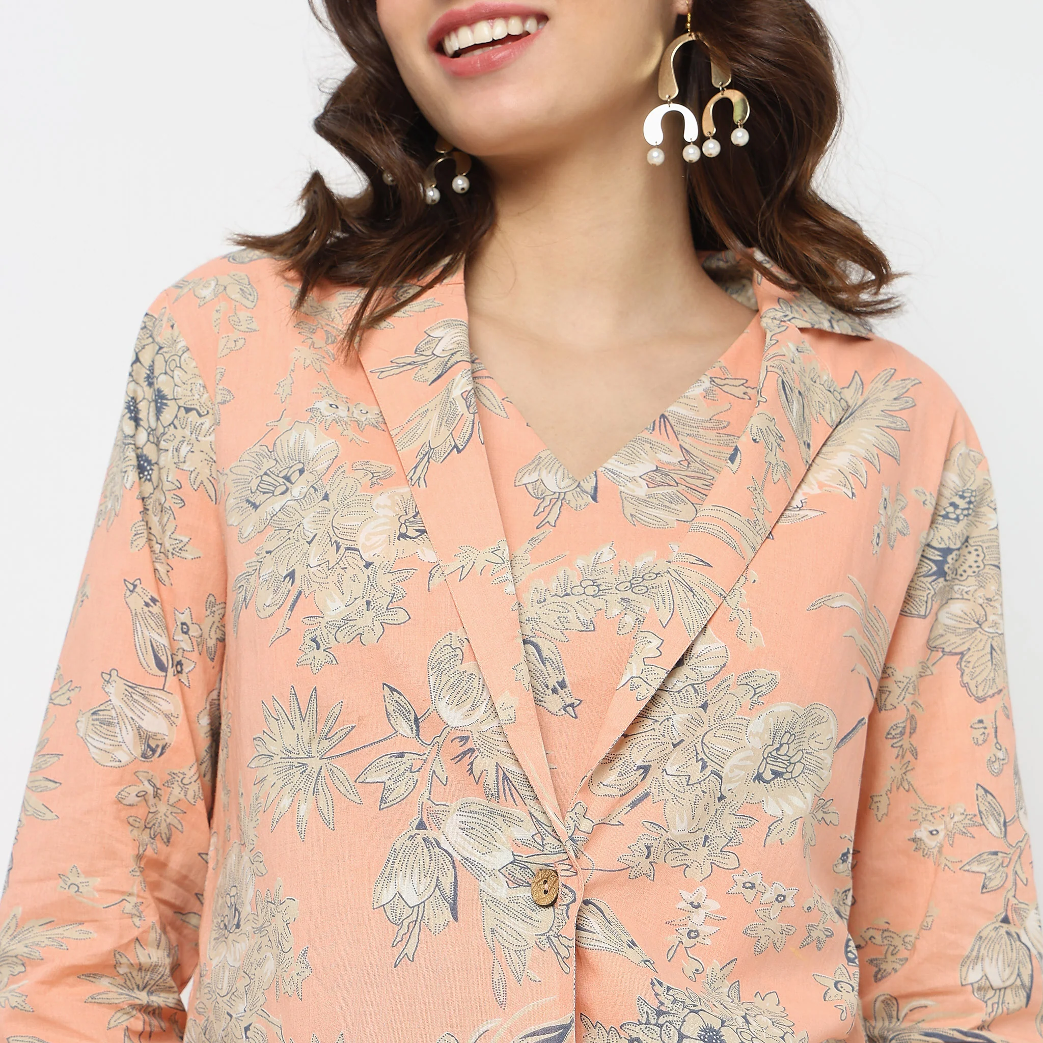 Straight Fit Floral Top With Palazzo Co-Ords - Image 4