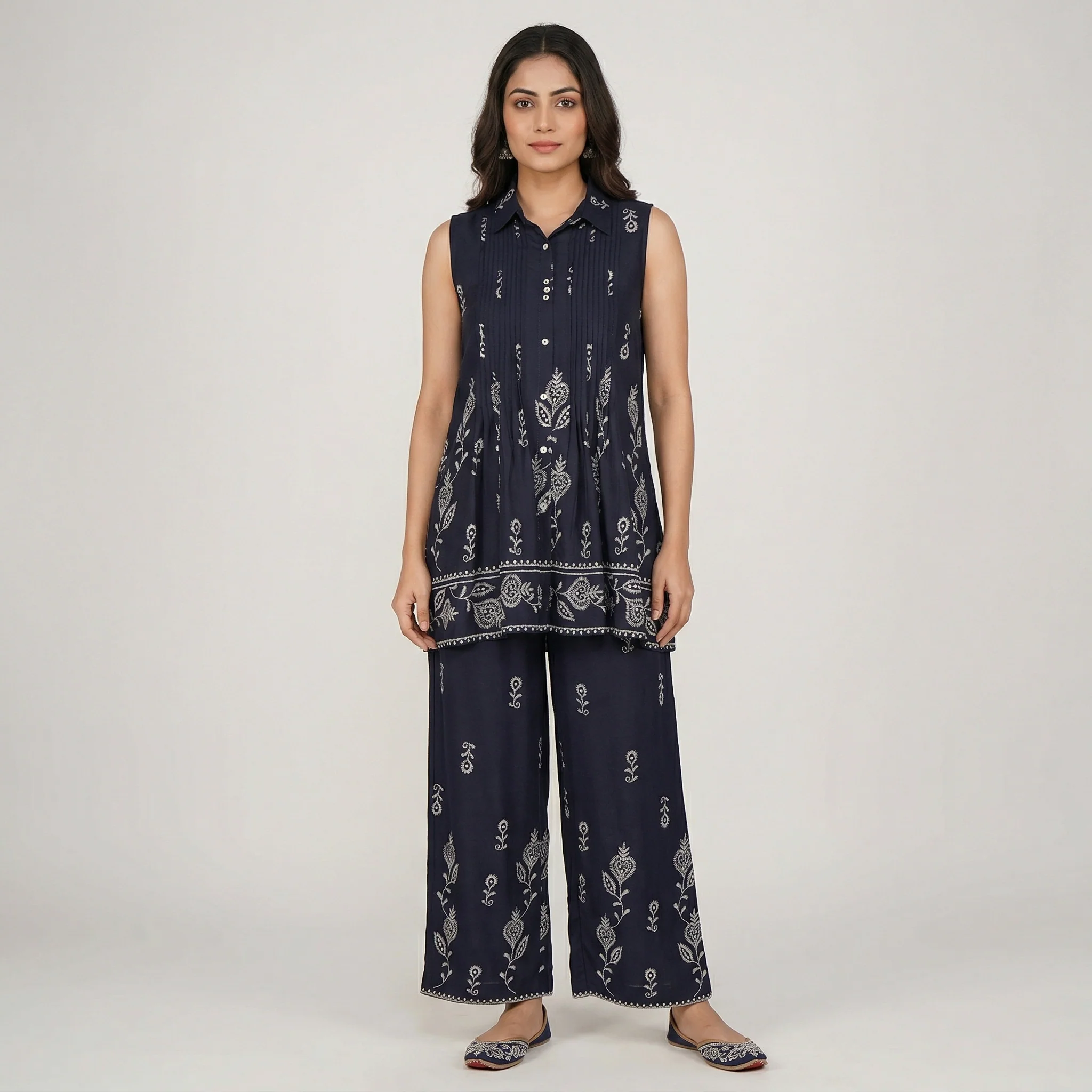 Straight Fit High Rise Pants