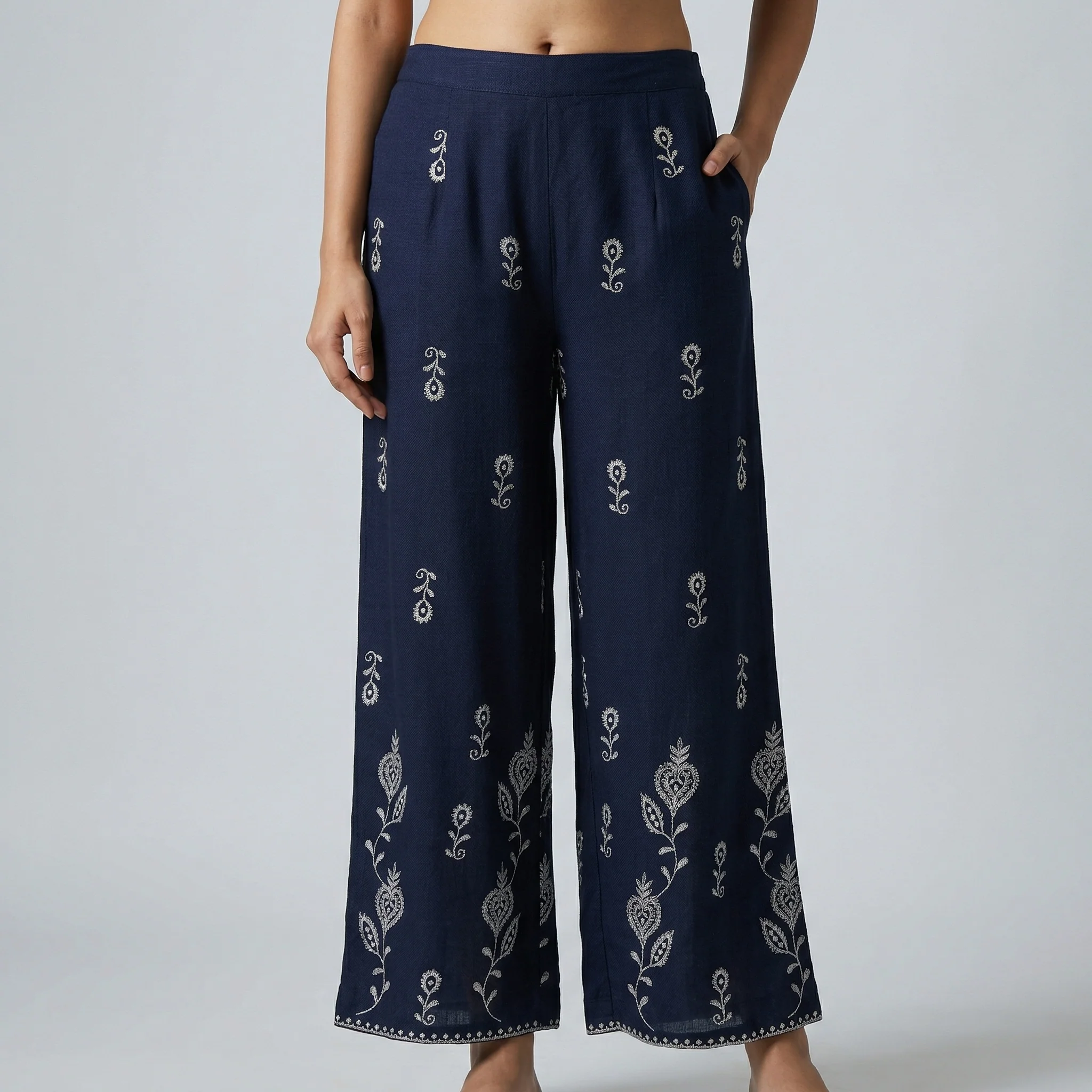 Straight Fit High Rise Pants - Image 2