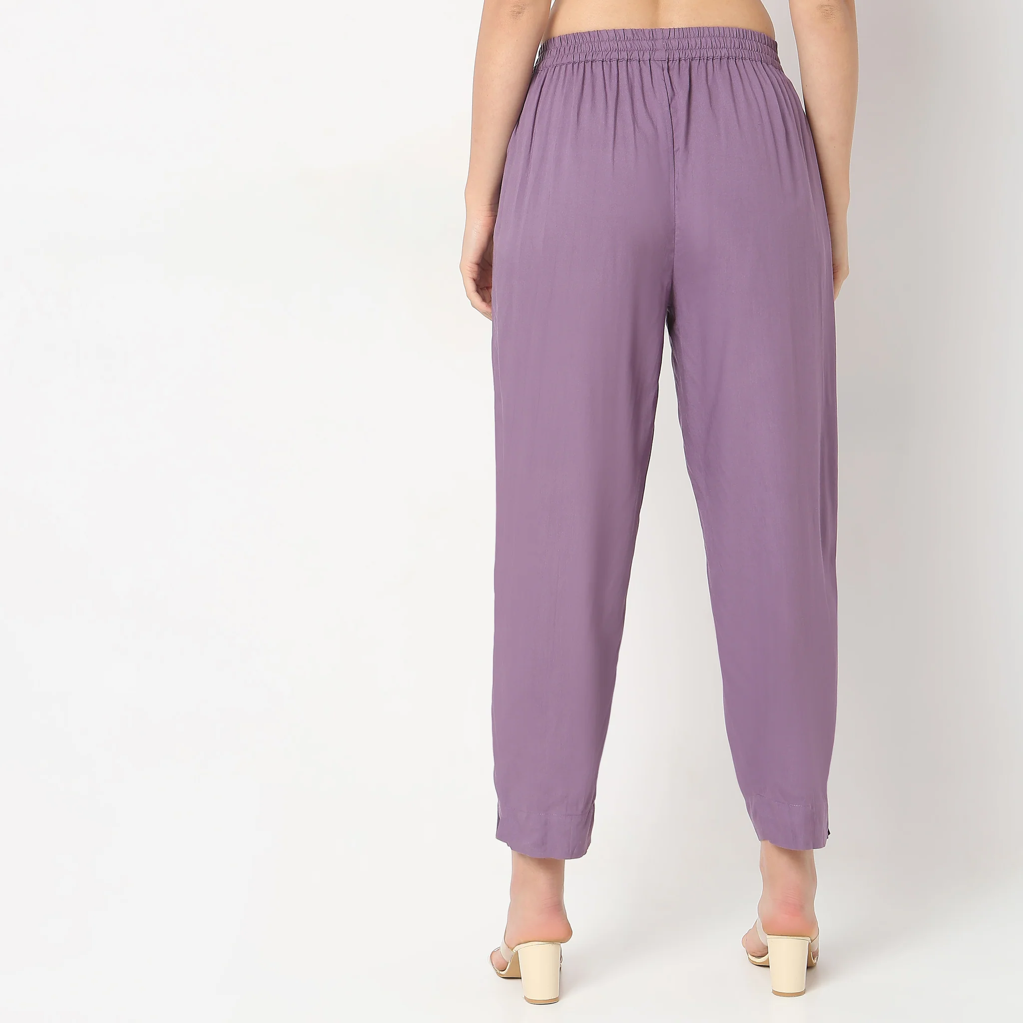 Straight Fit Mid Rise Pants - Image 3