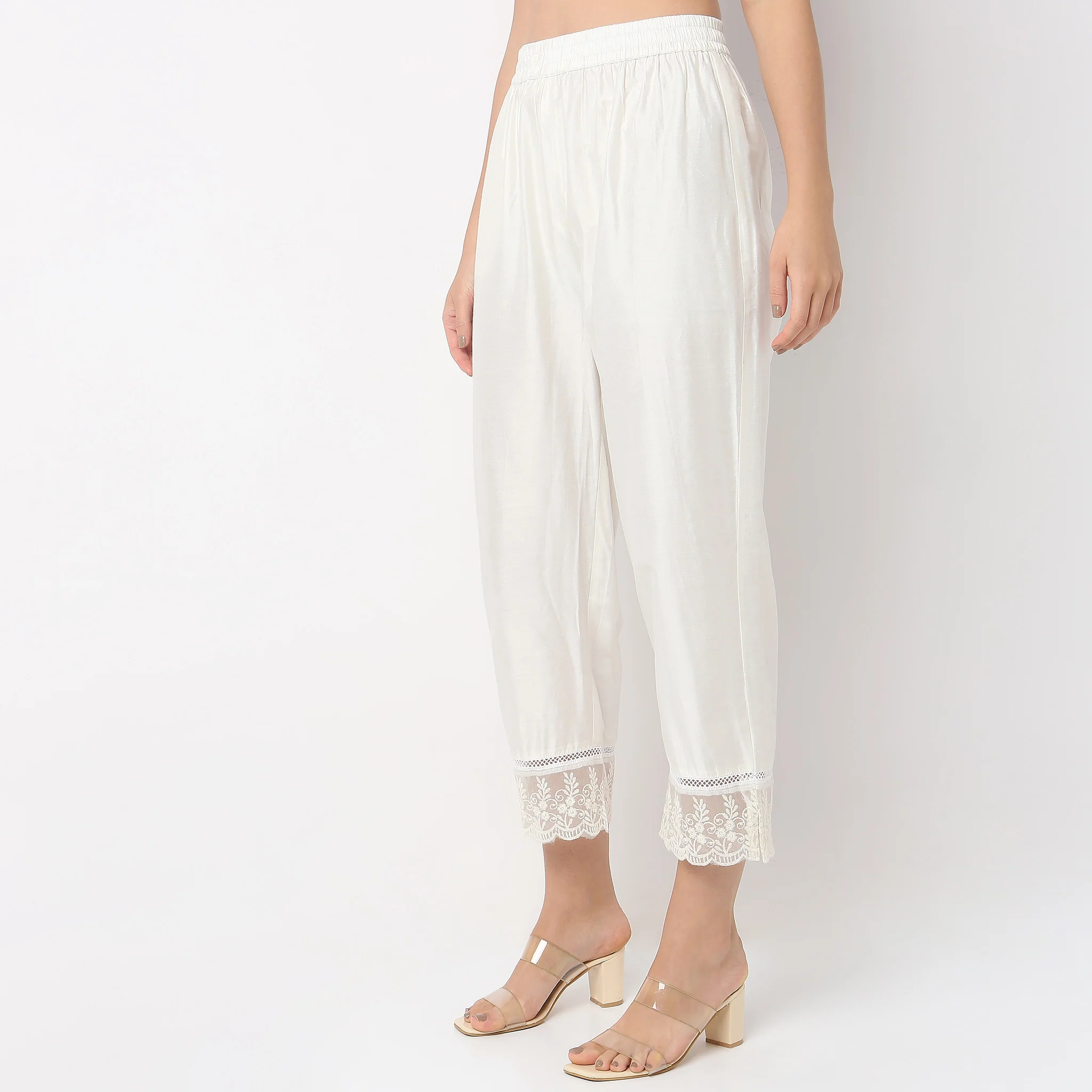 Straight Fit Mid Rise Pants - Image 5