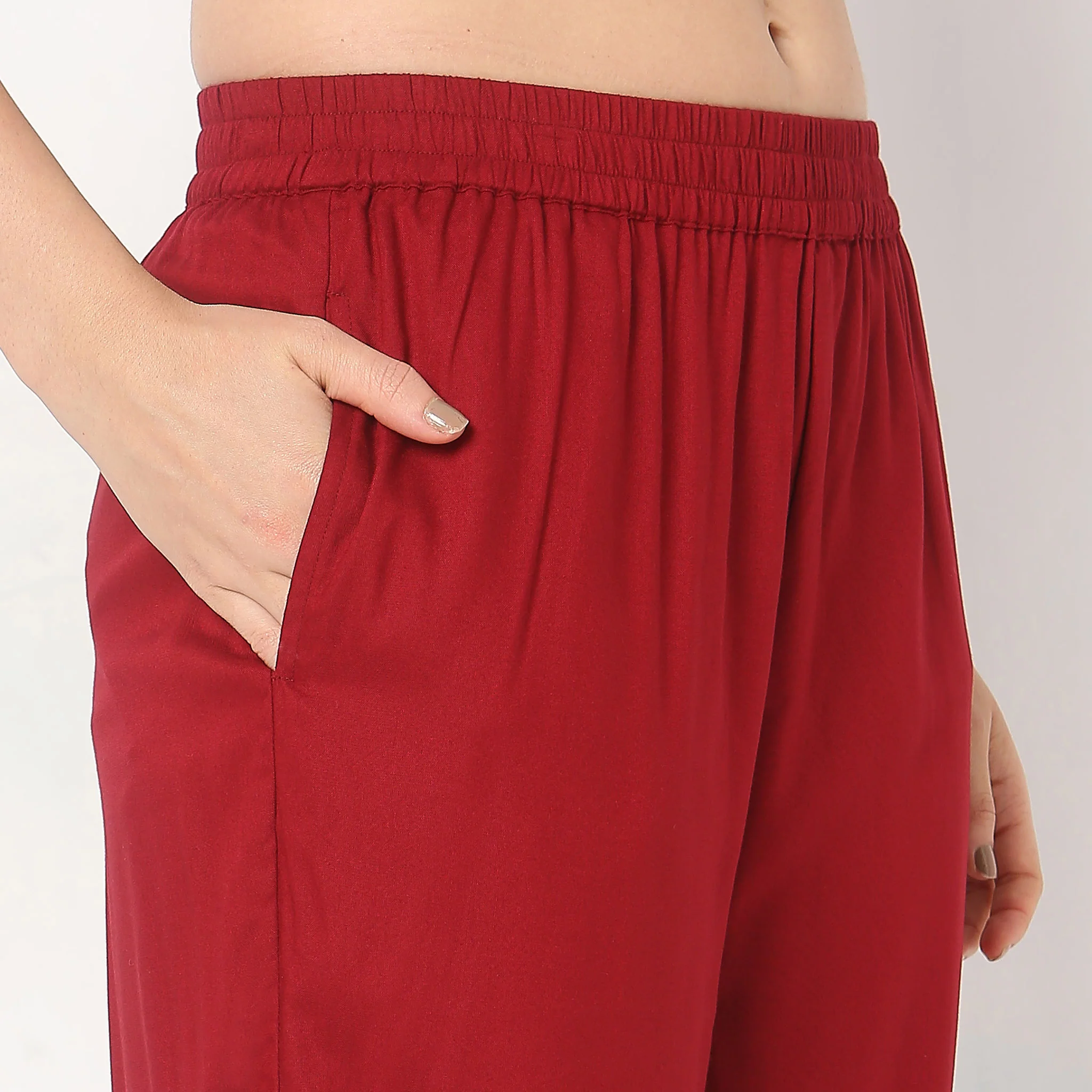 Straight Fit Mid Rise Pants - Image 3