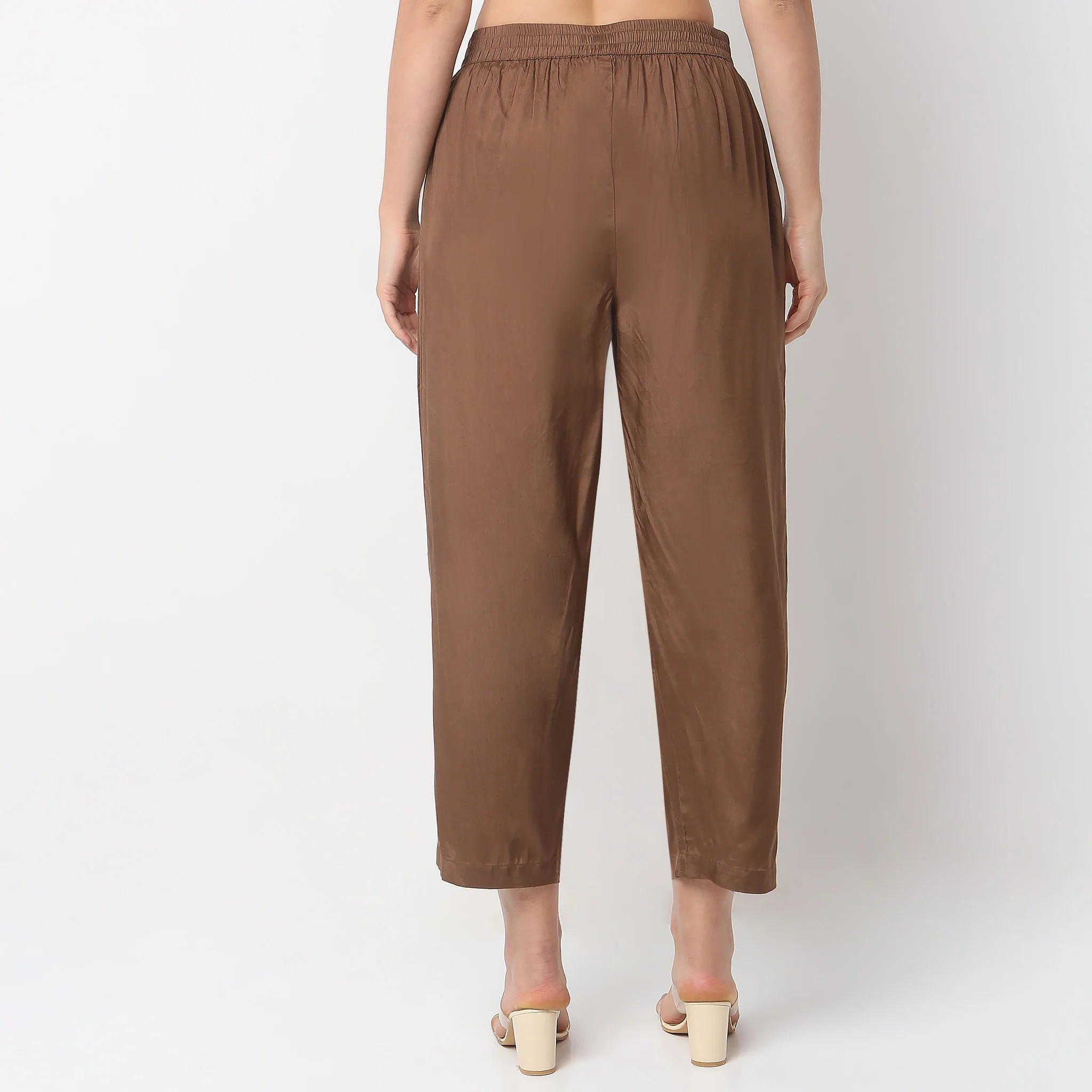 Straight Fit Mid Rise Pants - Image 3