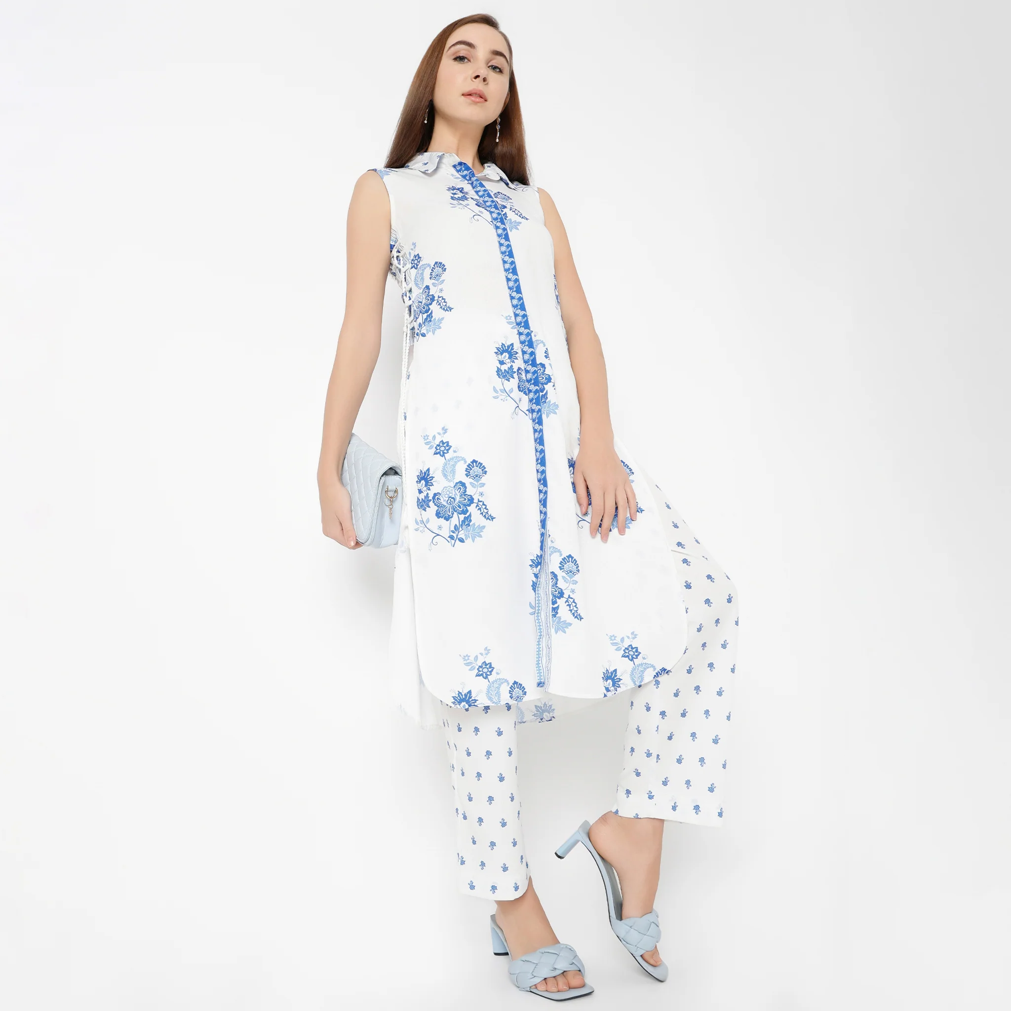 Ankle Length Straight Fit Printed Pants