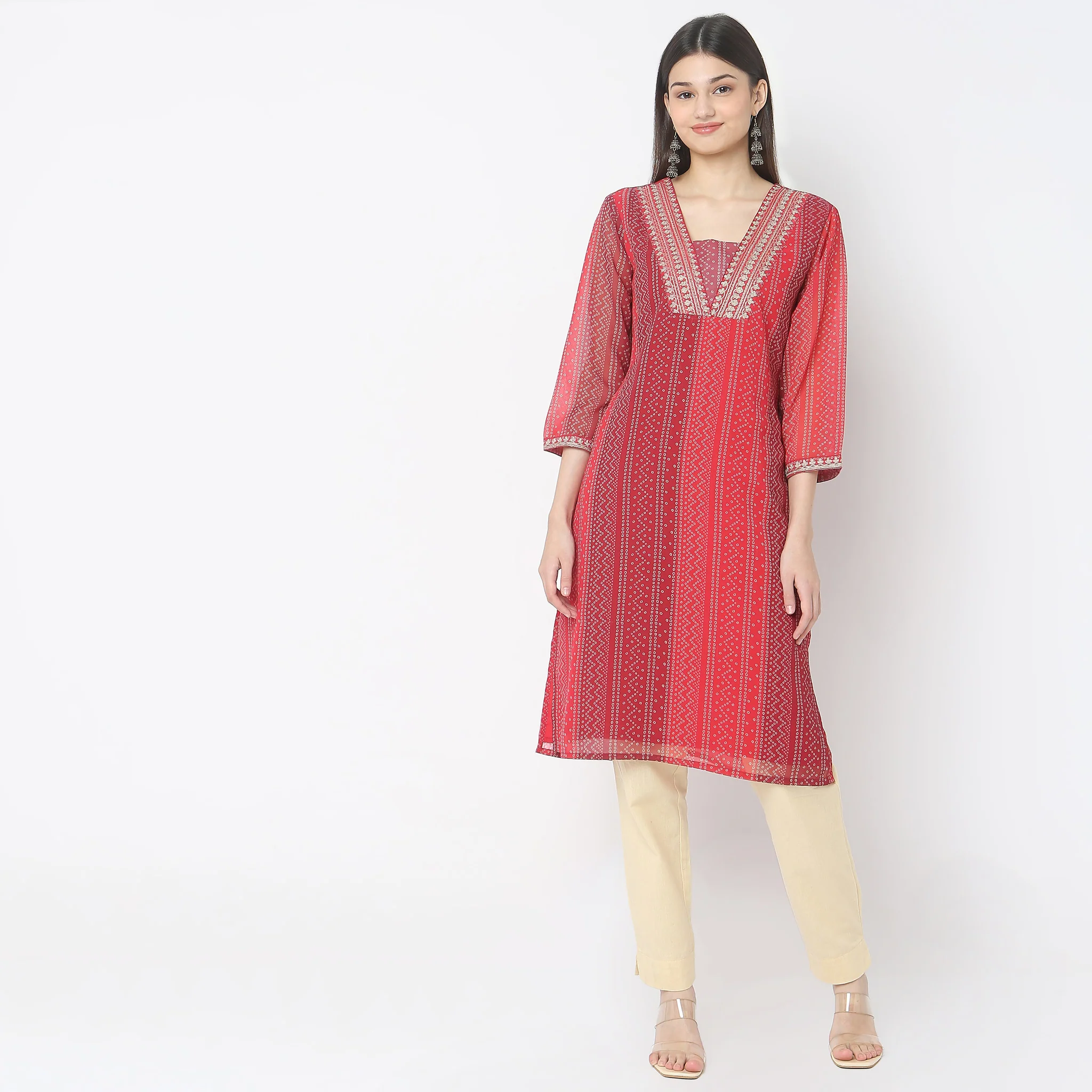 Straight Fit Printed Kurta - Image 2