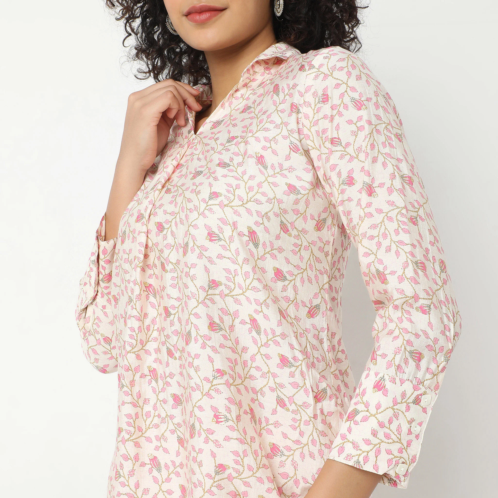 Straight Fit Printed Tunic With Pant Set - Image 4
