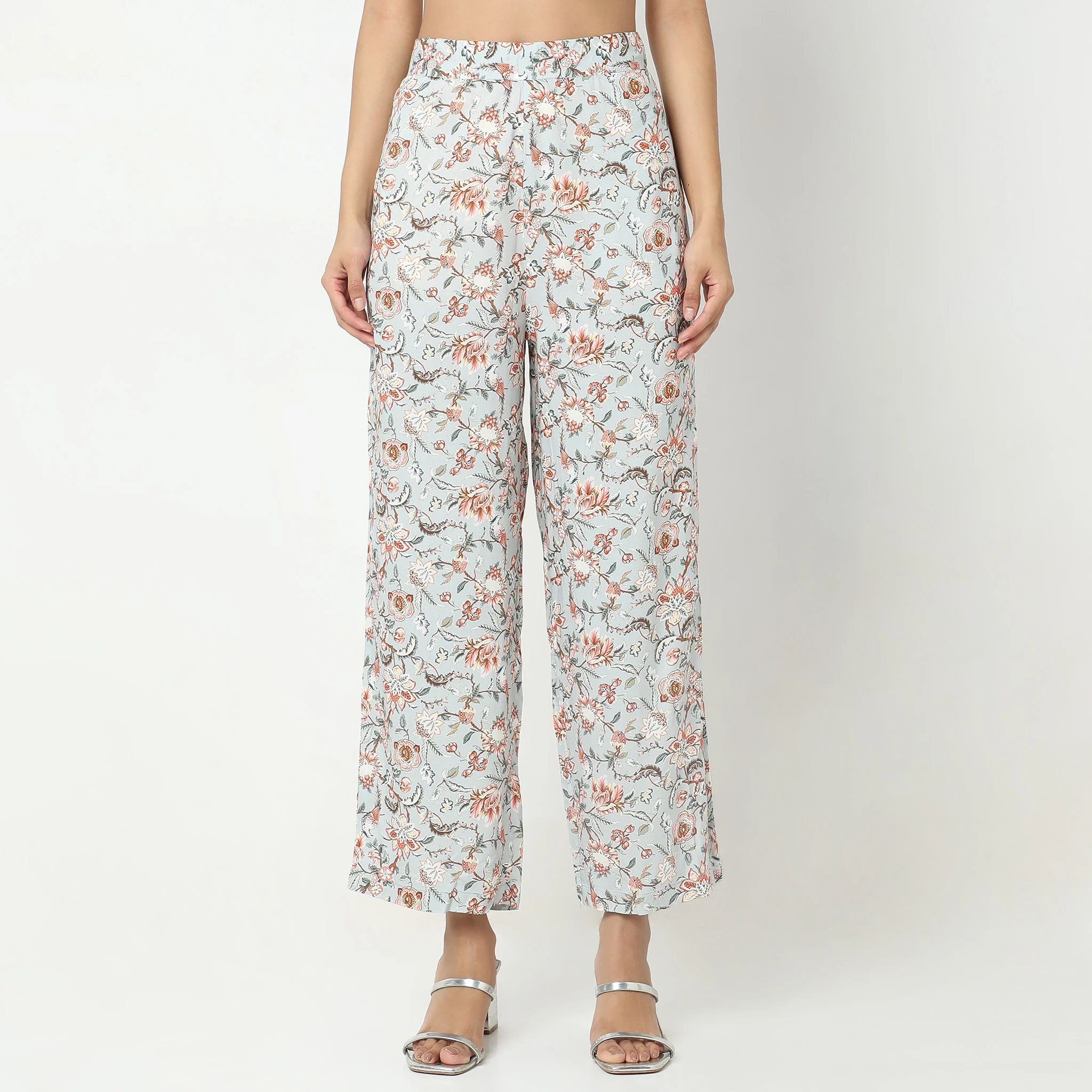 Straight Fit Printed Tunic Shirt With Pant Set - Image 6
