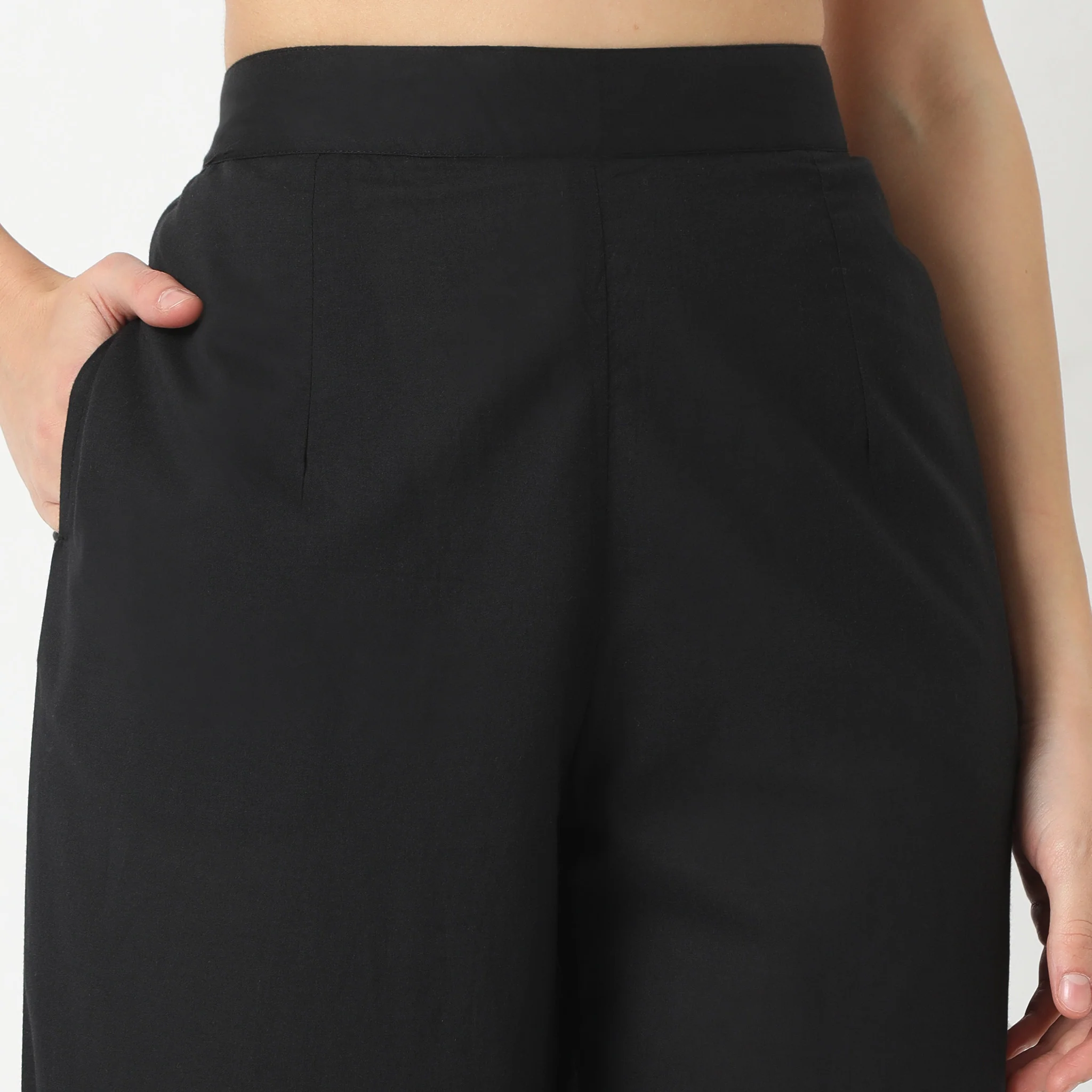 Mid Rise Straight Fit Ethnic Pants - Image 5