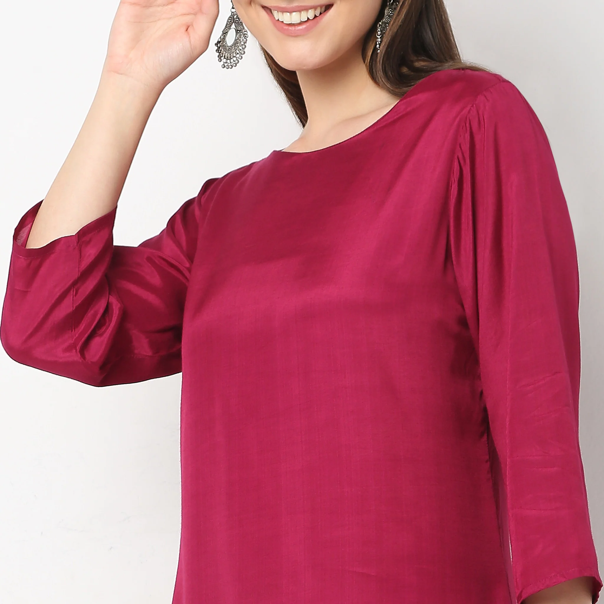Straight Fit Solid Dress - Image 4