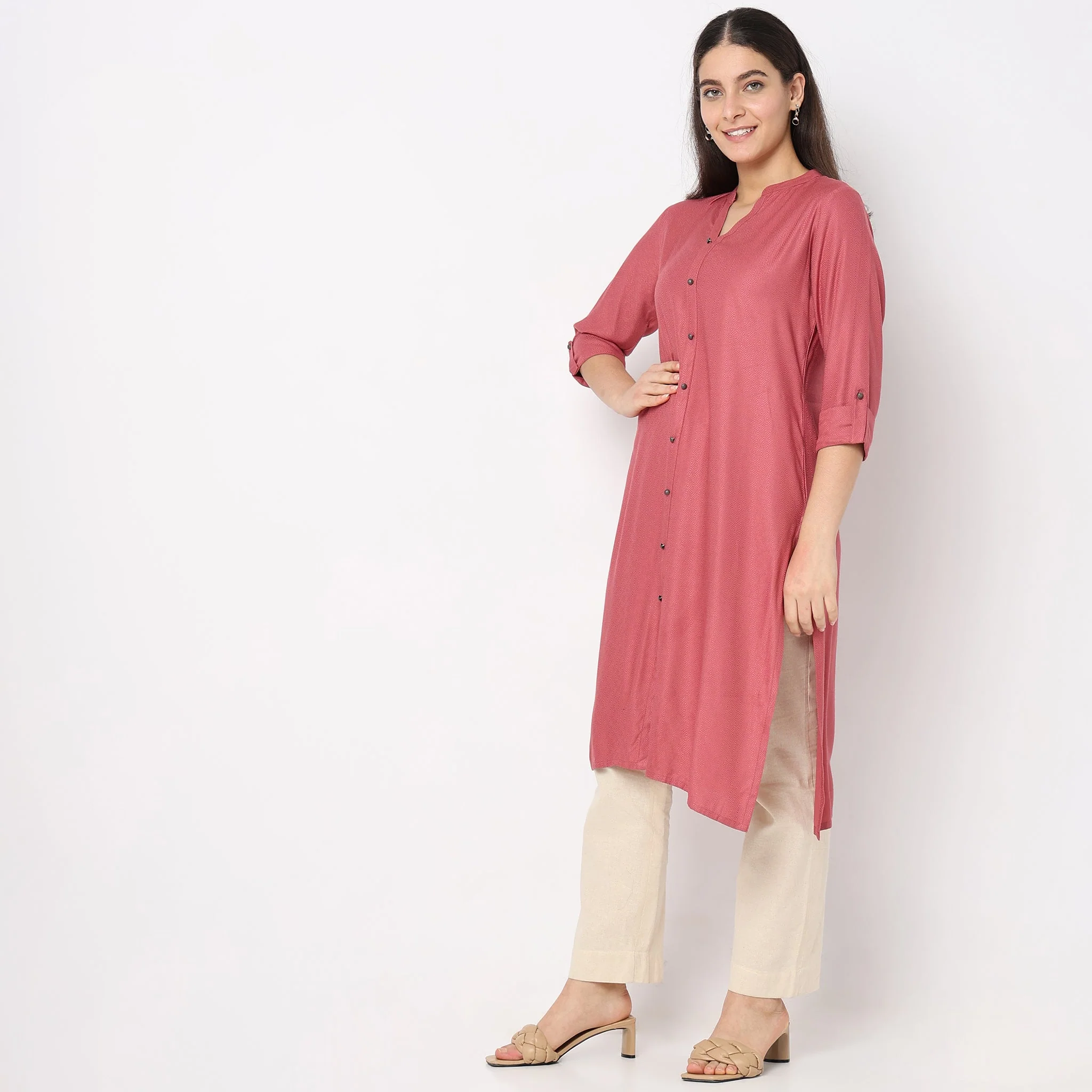 Straight Fit Solid Kurta - Image 10