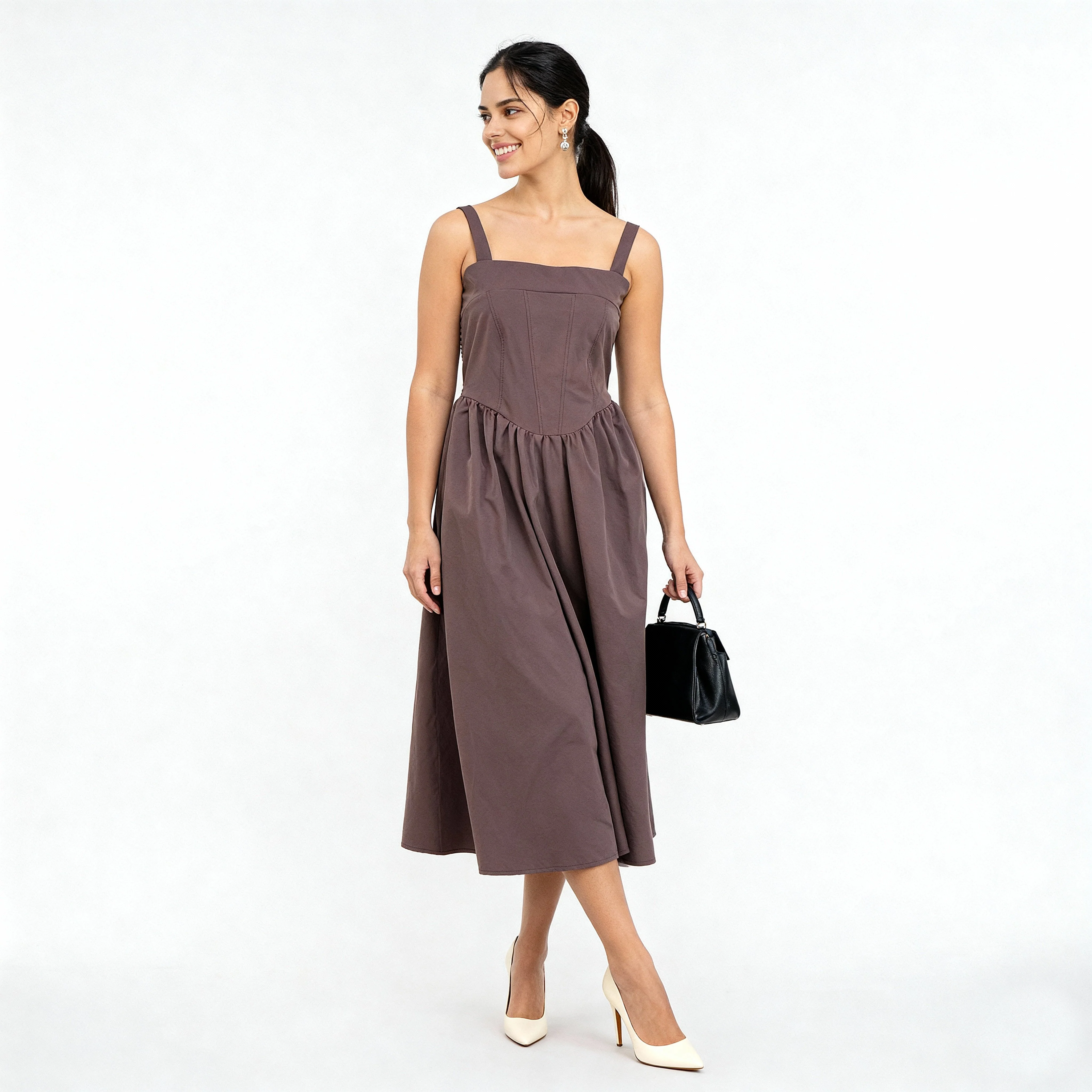 Strappy Knitted Flare Dress