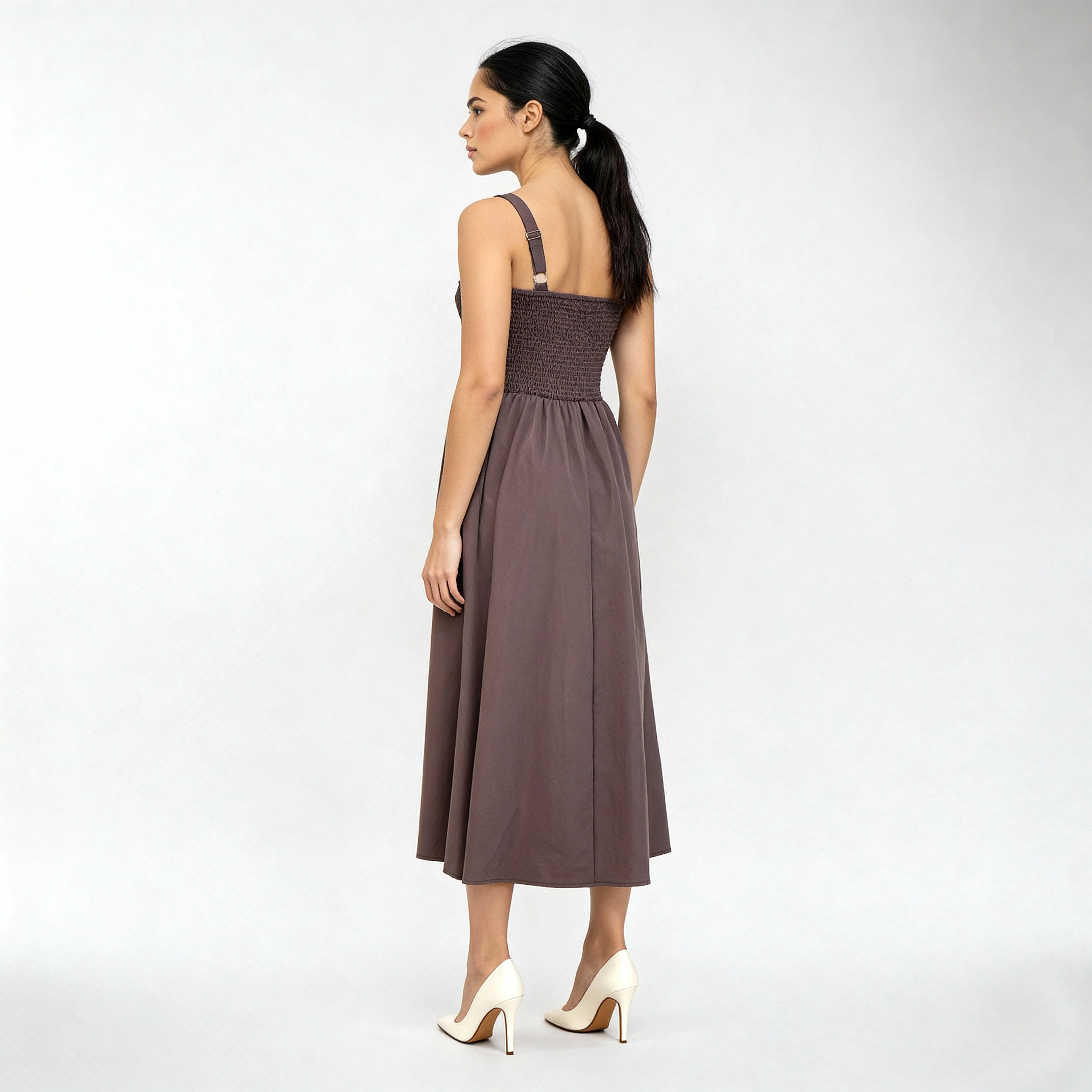 Strappy Knitted Flare Dress - Image 5