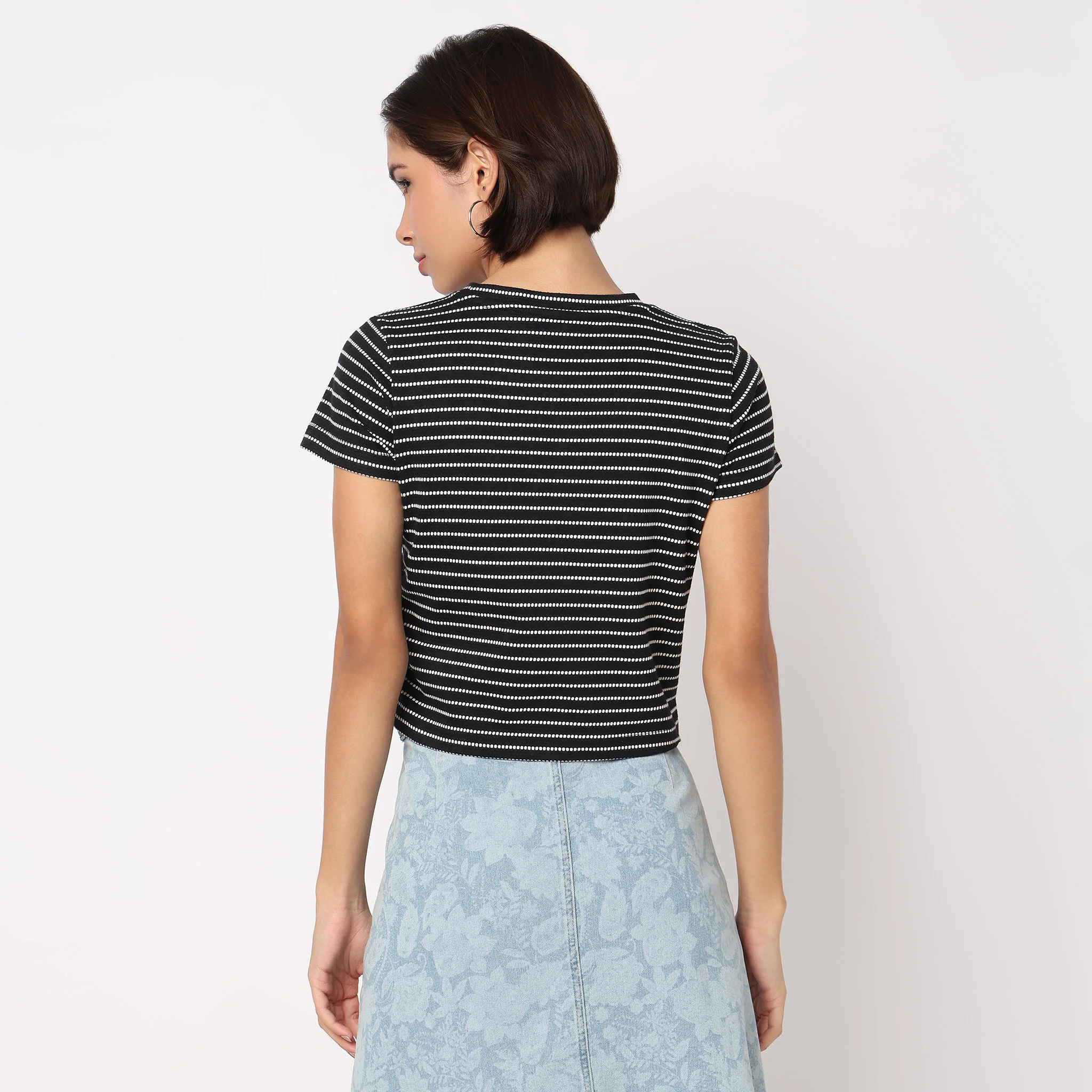 Striped Betty Essential Crop T-Shirt - Image 3