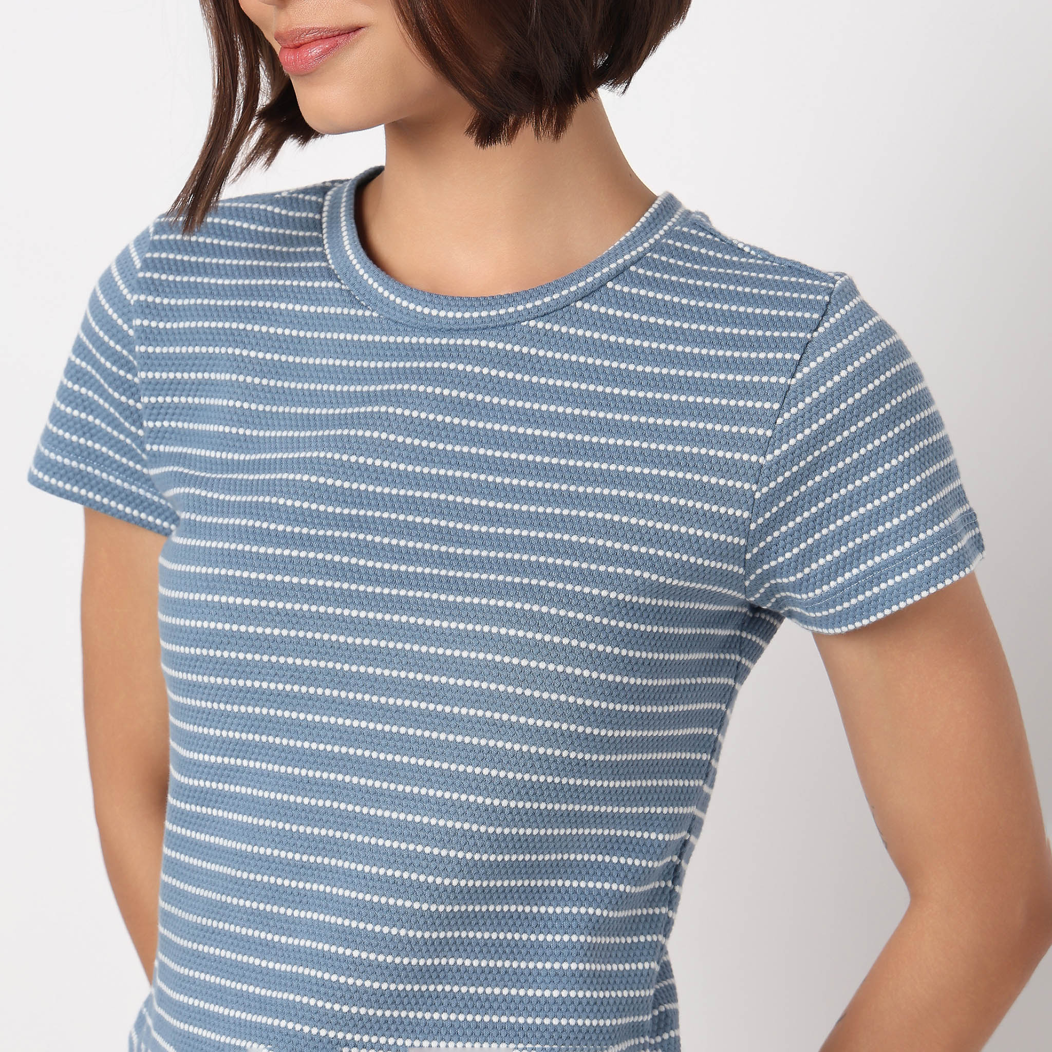 Striped Betty Essential Crop T-Shirt - Image 9