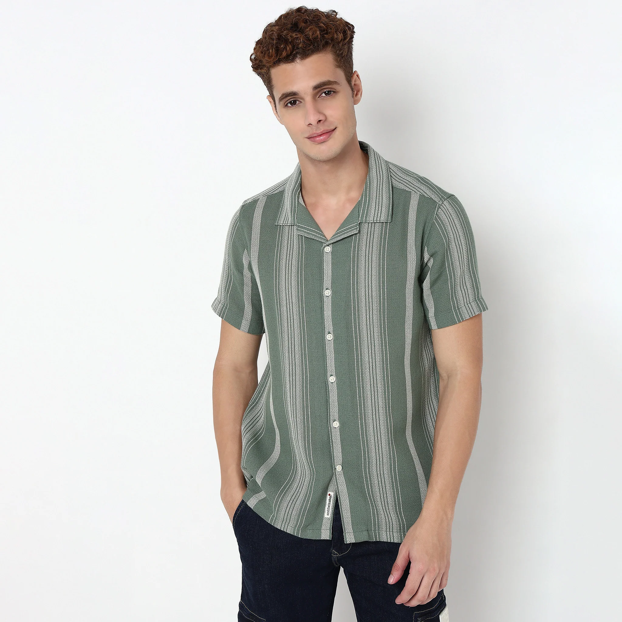 Striped Cotton Cuban Shirt - Image 2
