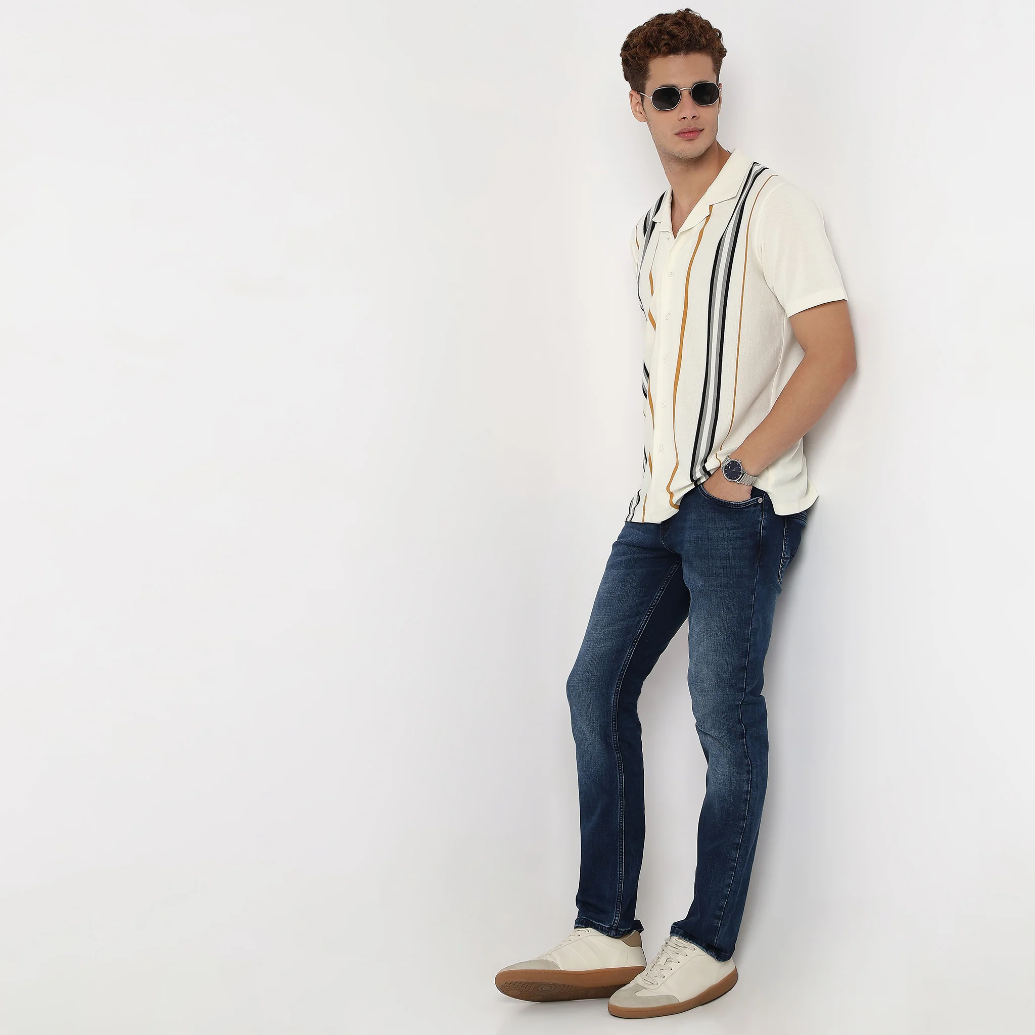 Striped University Cuban Shirt - Image 5