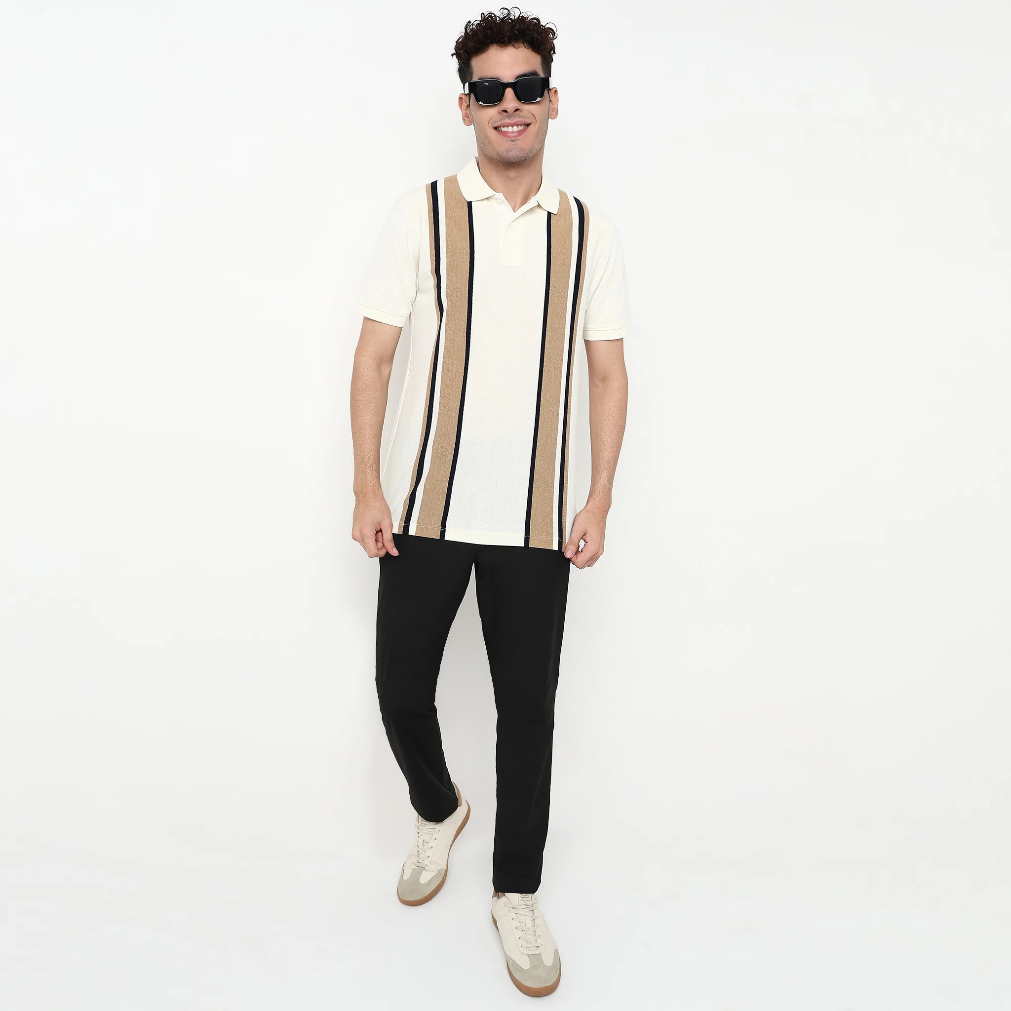 Striped University Polo T-Shirt