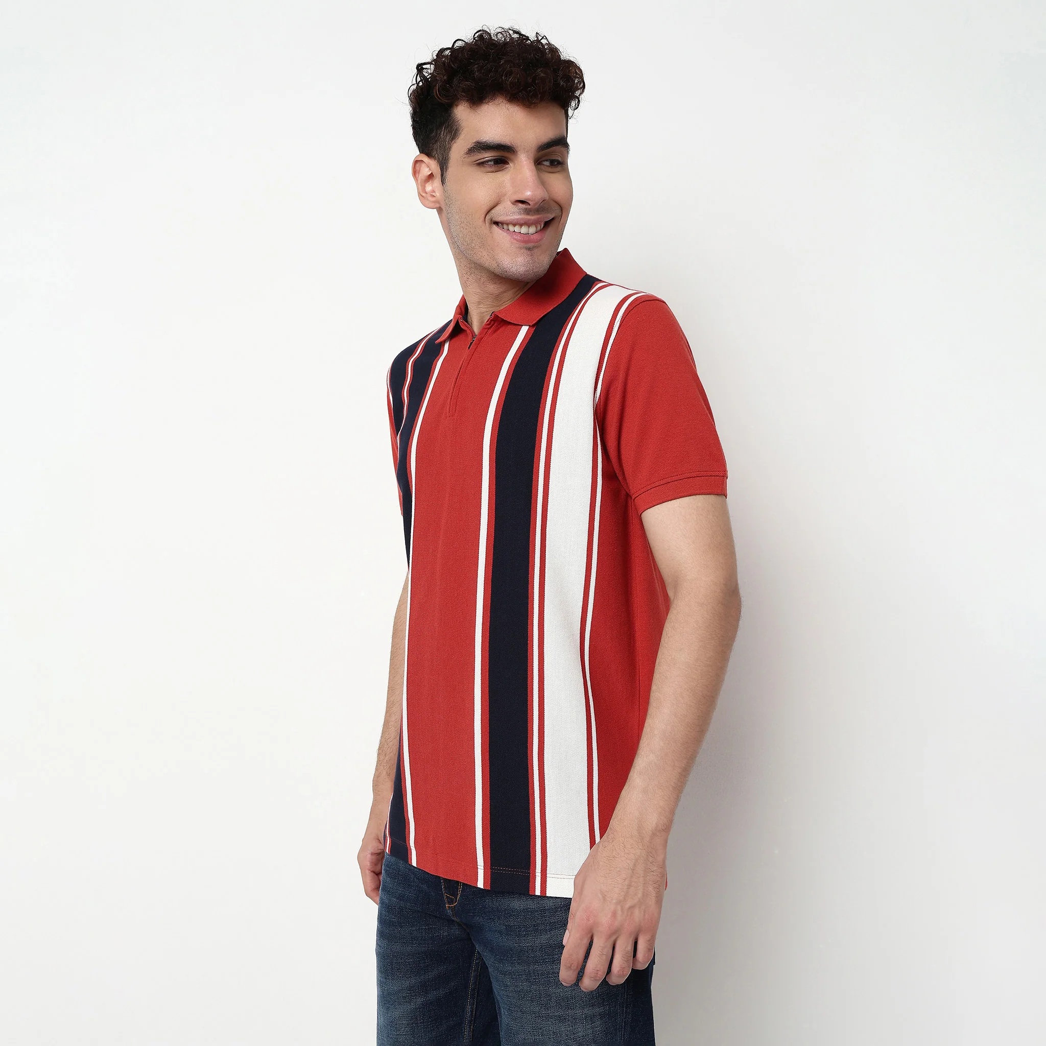 Striped University Polo T-Shirt - Image 5