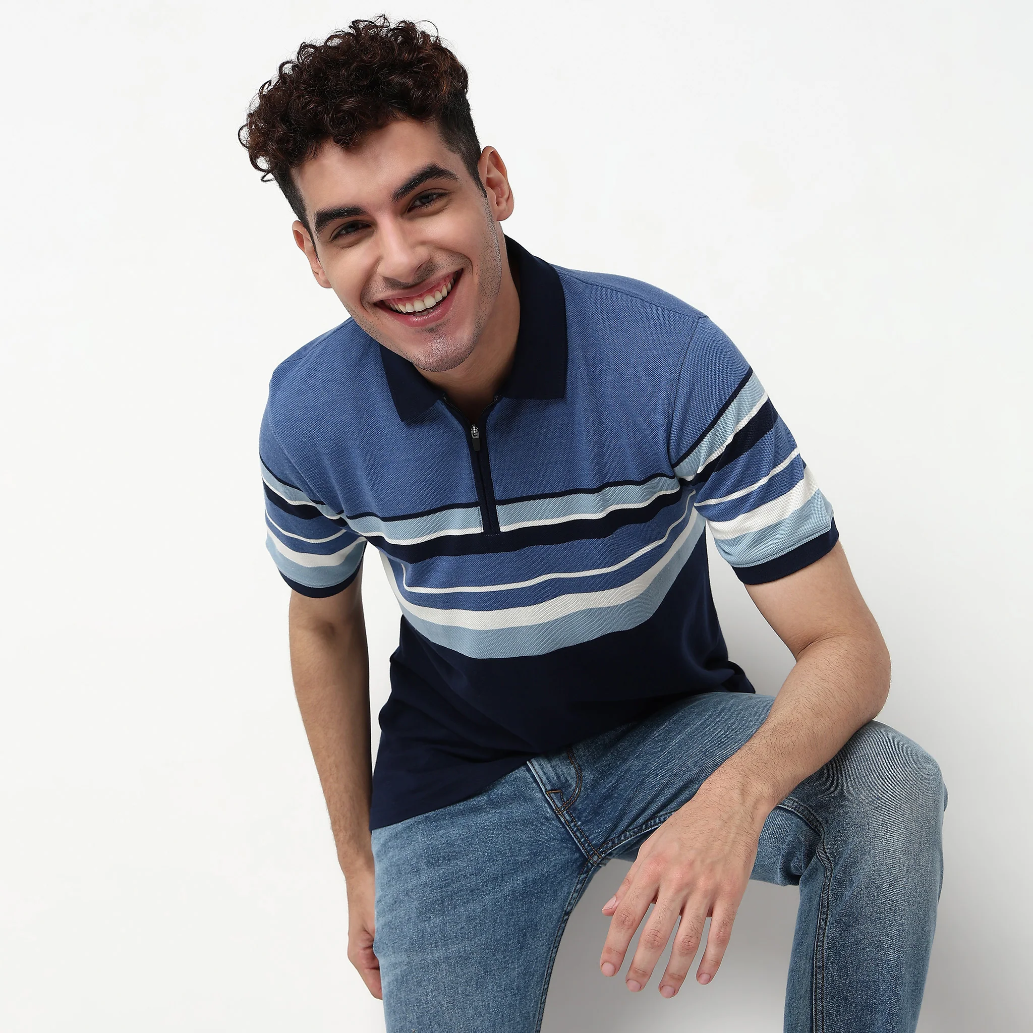 Striped Weekend Polo T-Shirt - Image 2