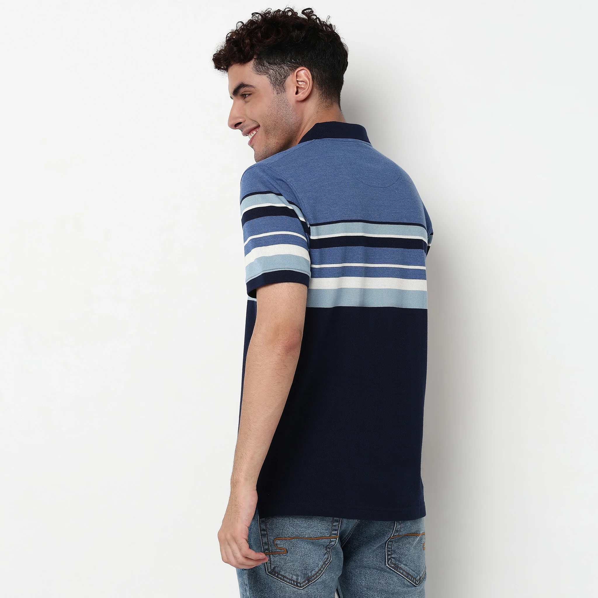 Striped Weekend Polo T-Shirt - Image 3