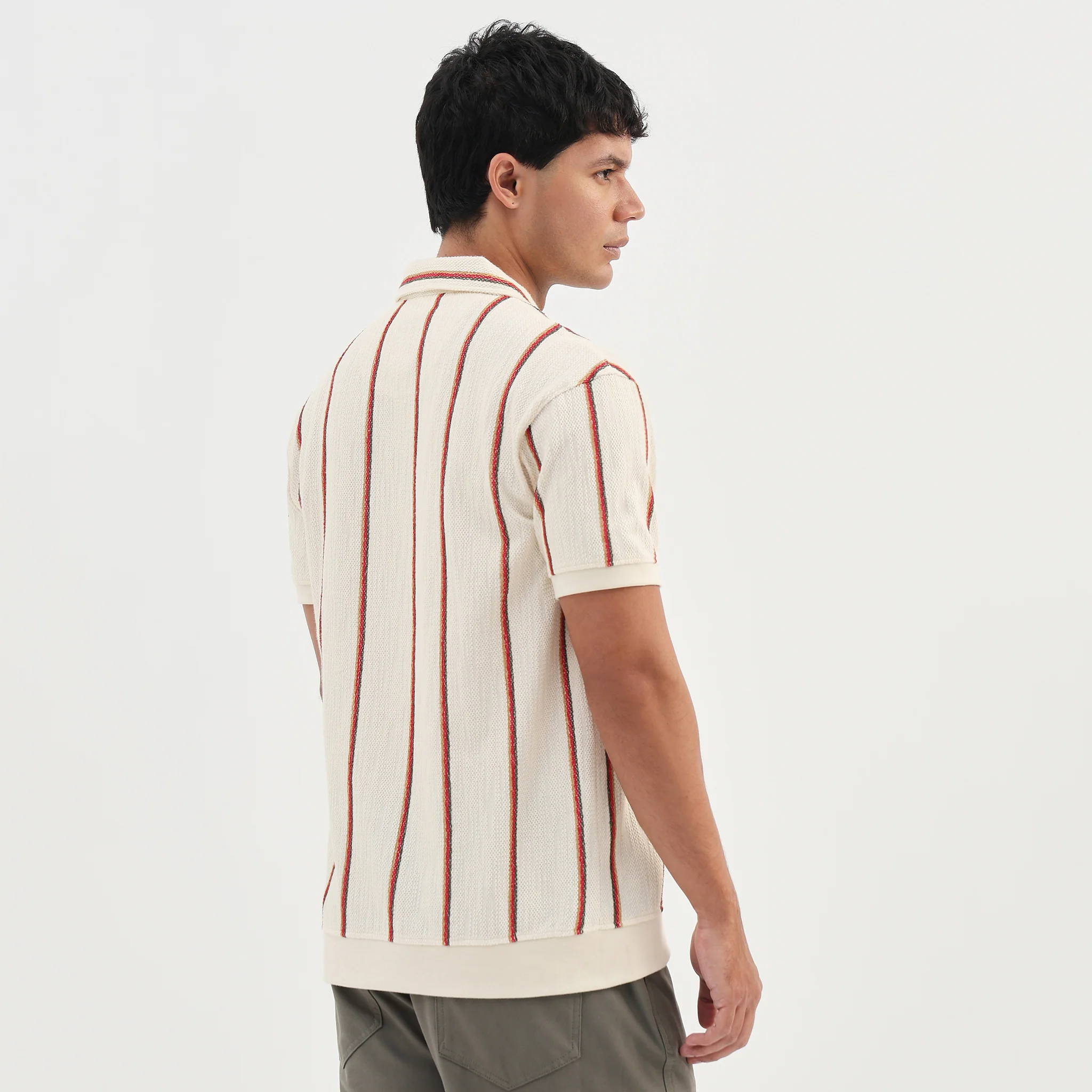 Striped Island Polo T-Shirt - Image 3