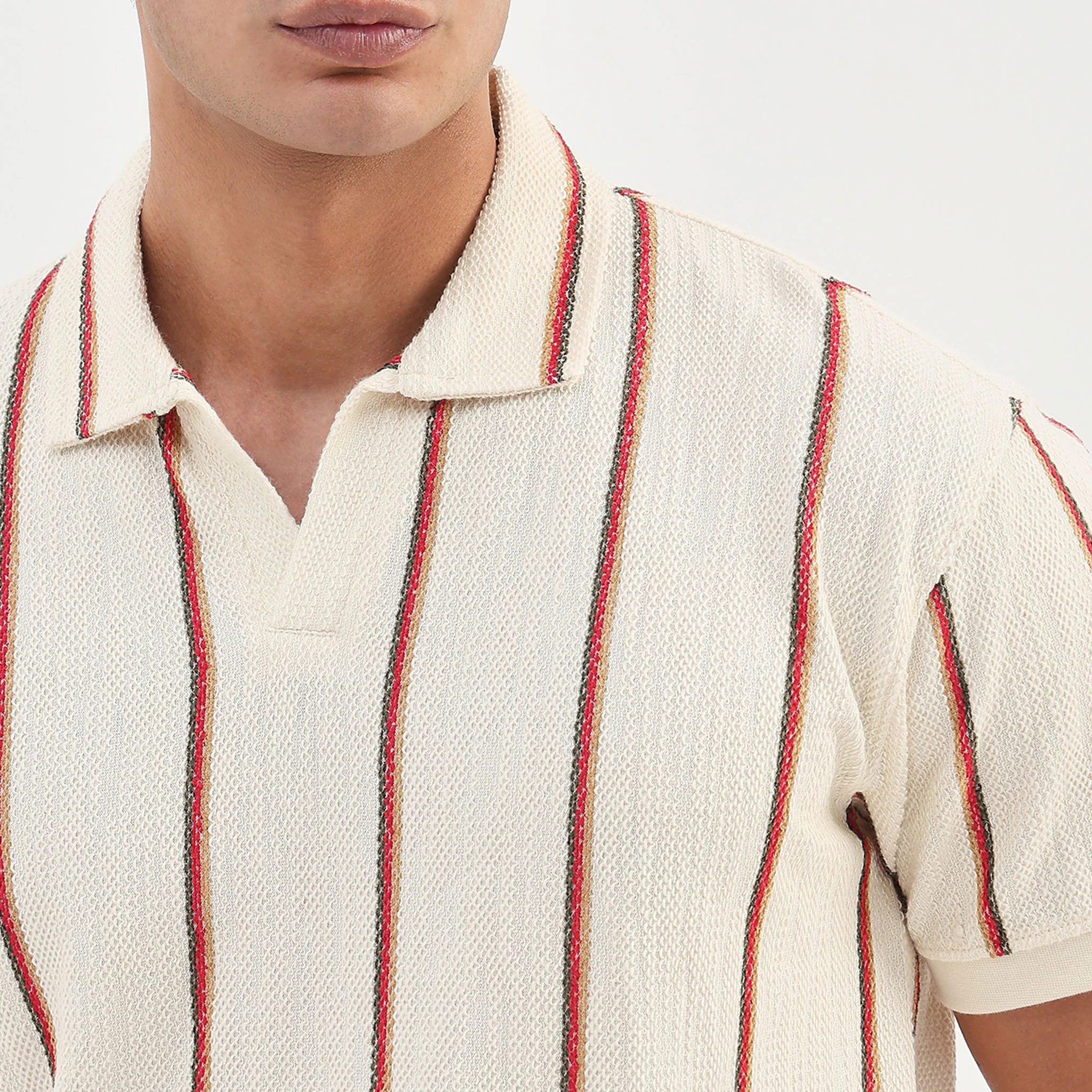 Striped Island Polo T-Shirt - Image 4