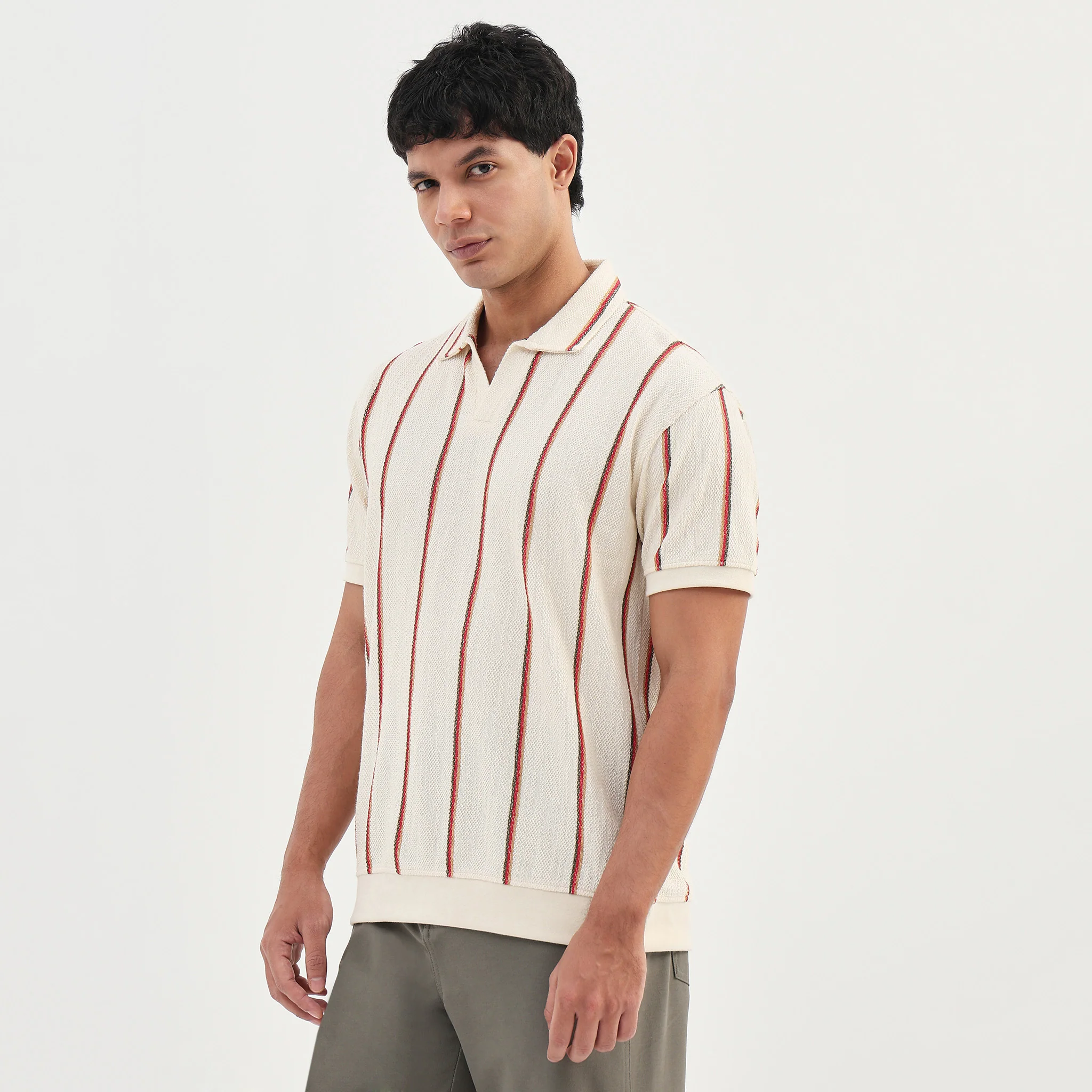 Striped Island Polo T-Shirt - Image 5